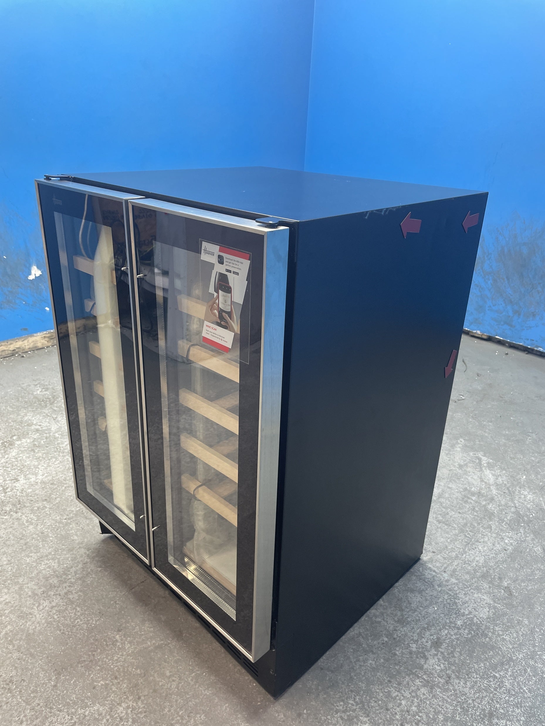 #GRC-162-609 - Hoover HWCB60DUK/N 38 Bottle Freestanding Wine Cooler