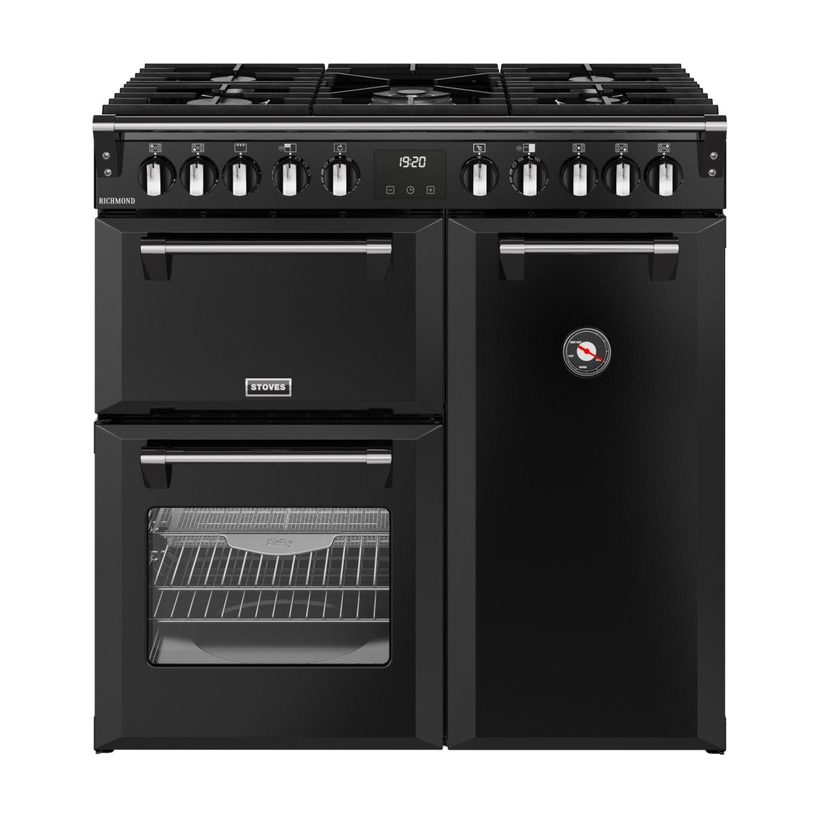 Stoves Richmond Deluxe 90DF Dual Fuel Range Cooker – 174L Capacity, 5 Burners, AirFry, SteamCleanse – Renew 2 U