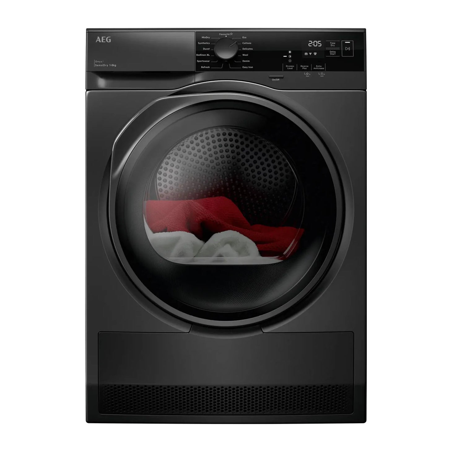 AEG 8kg Heat Pump Tumble Dryer – SensiDry, MixDry, Onyx Black – Renew 2 U