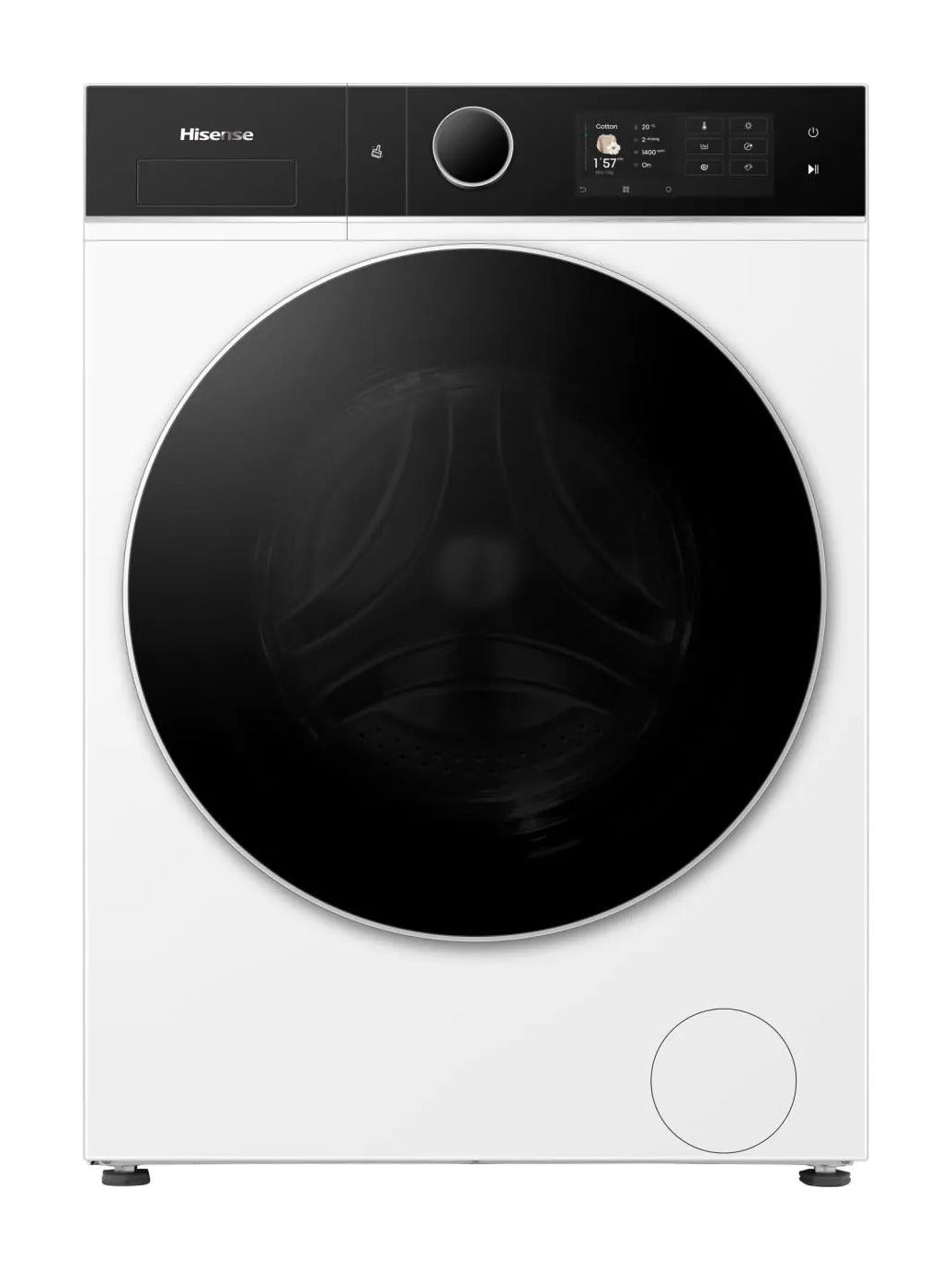 Hisense WD5I1245BWRH 12kg/8kg 1400rpm WiFi Heat Pump Washer Dryer – Renew 2 U