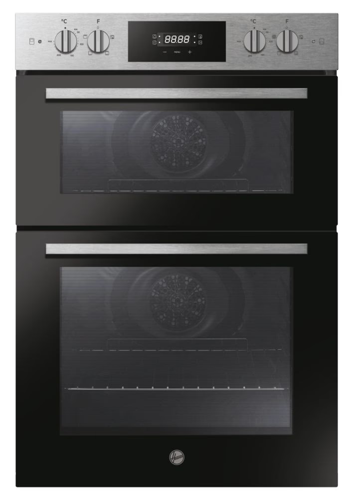 Hoover H-OVEN 300 Built-In Electric Double Oven – 110L Total Capacity, Hydro Easy Clean, Stainless Steel – Renew 2 U