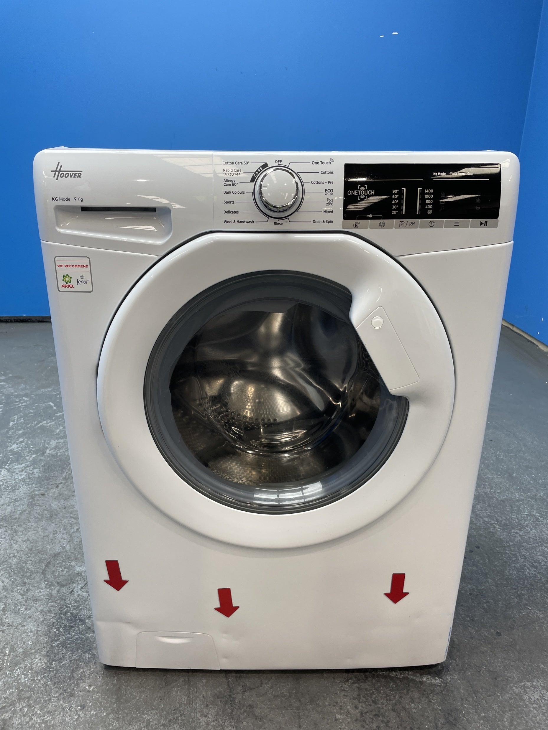 #GRC-160-337 - Hoover H-WASH 300 LITE H3W 49TA4 9kg 1400 Spin Washing Machine