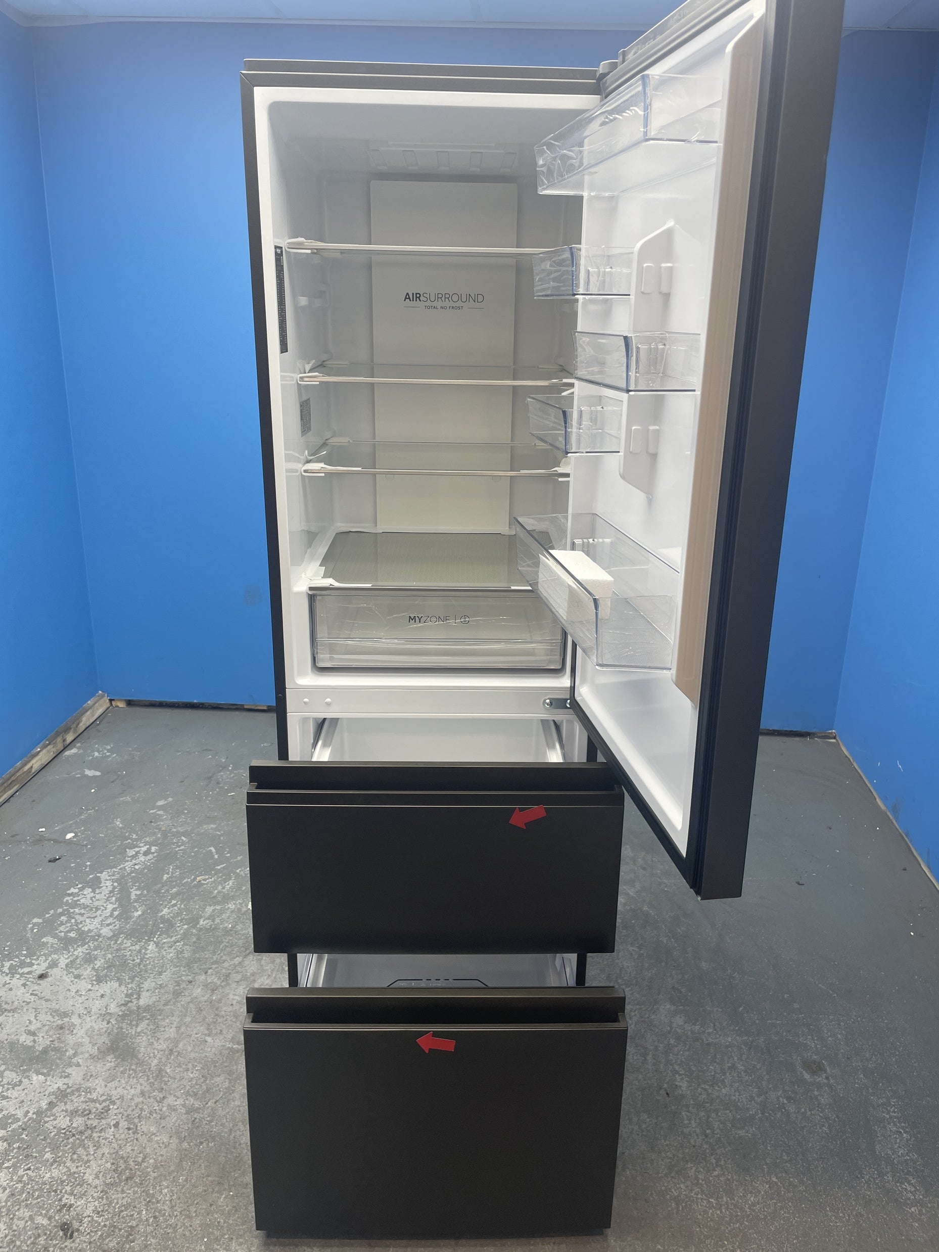 #GRC-159-934 - Haier HTW3618ENPB 3D 60 Series 3 Fridge Freezer