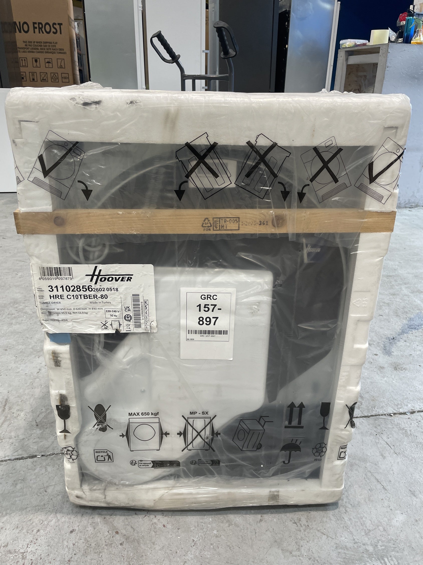 #GRC-157-897 - Hoover H-DRY 350 HRE C10TBER-80 10kg Condenser Dryer