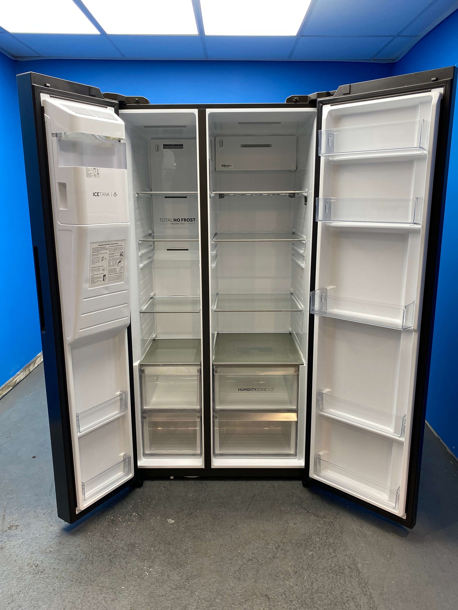 Haier HSW59F18EIPT American Style Fridge Freezer with Ice Dispenser