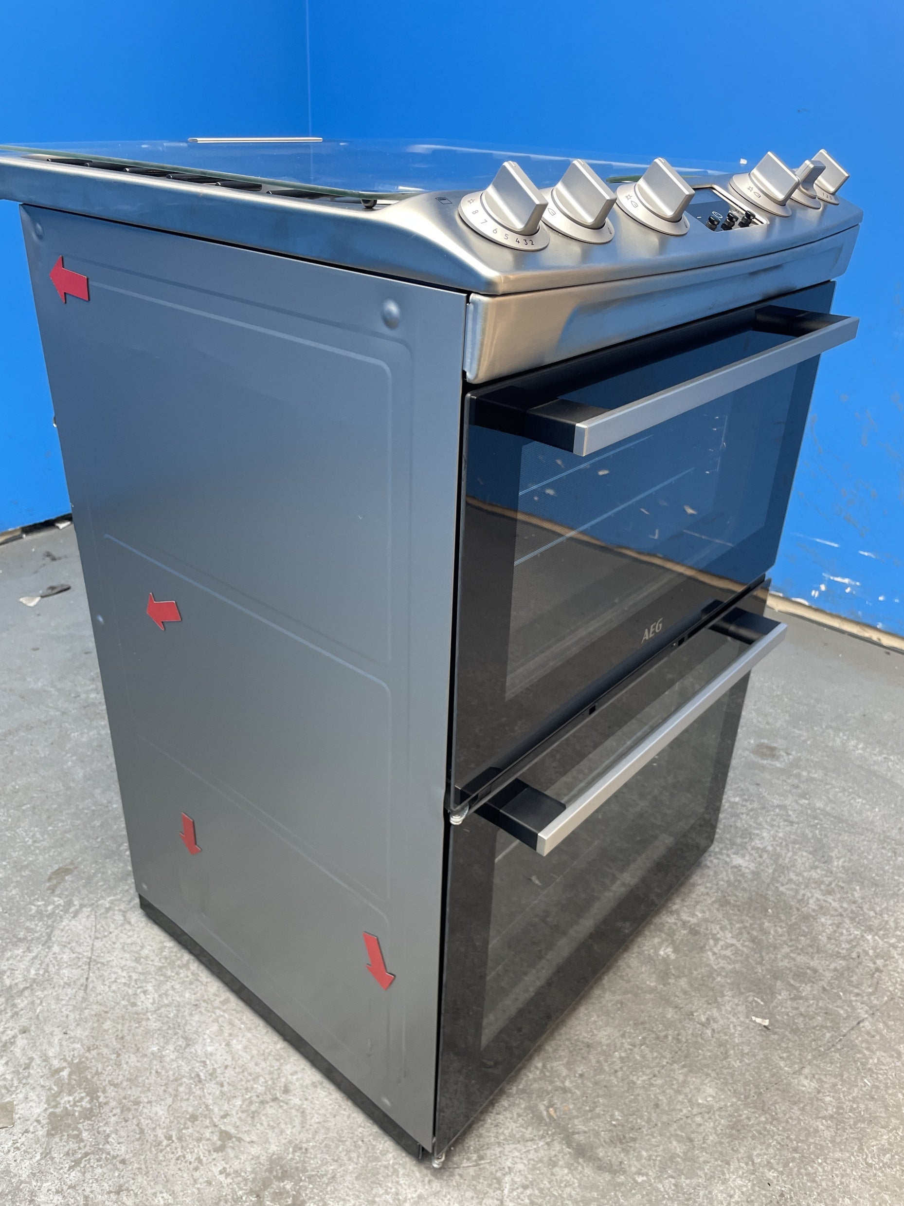 #GRC-158-205 - AEG CGX6130ACM 60cm Double Oven Gas Cooker with 4 Burner Hob