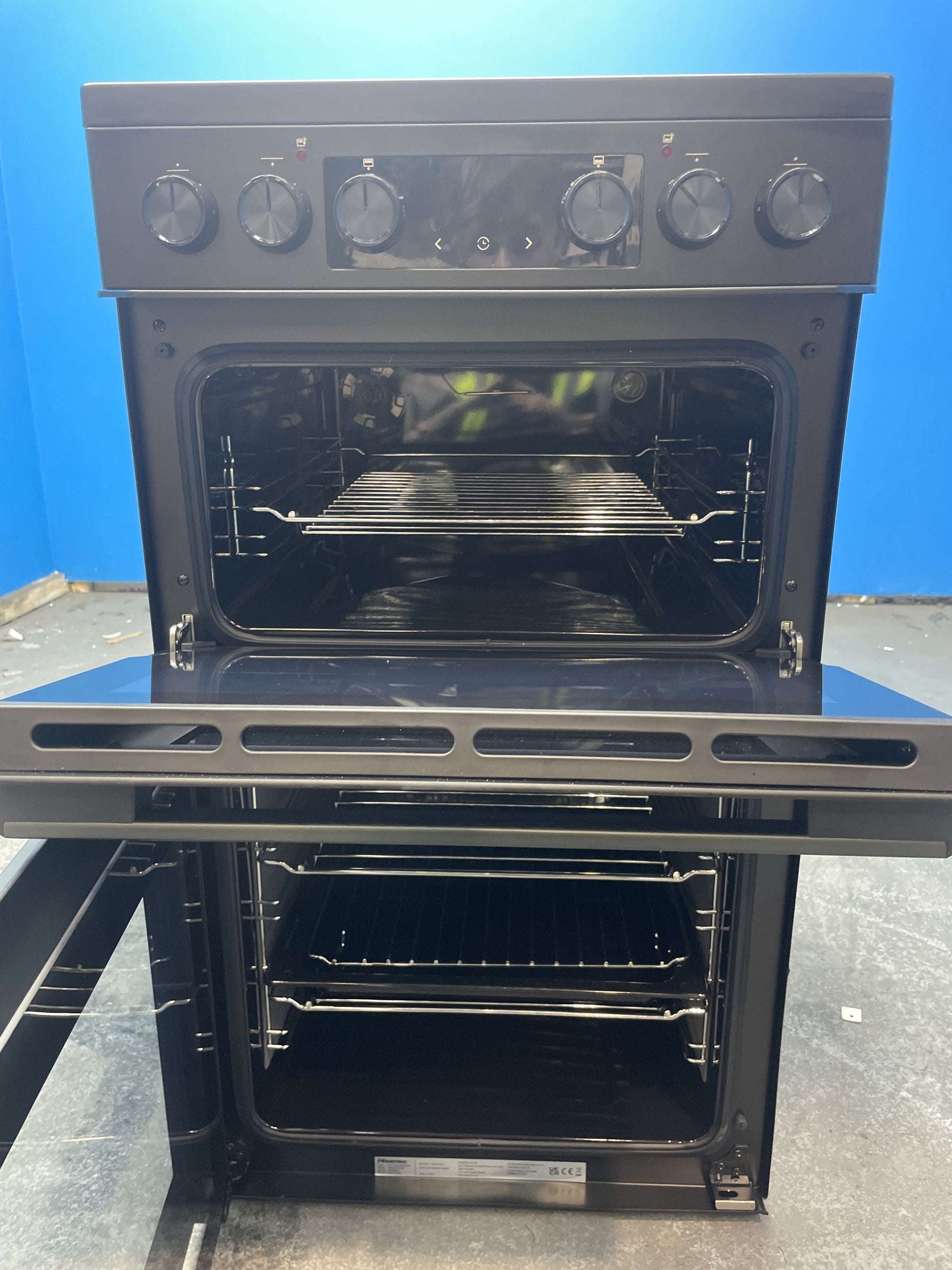 #GRC-159-515 - Hisense HDCEC5C10B Hi6 Max 50cm Double Oven Ceramic Cooker