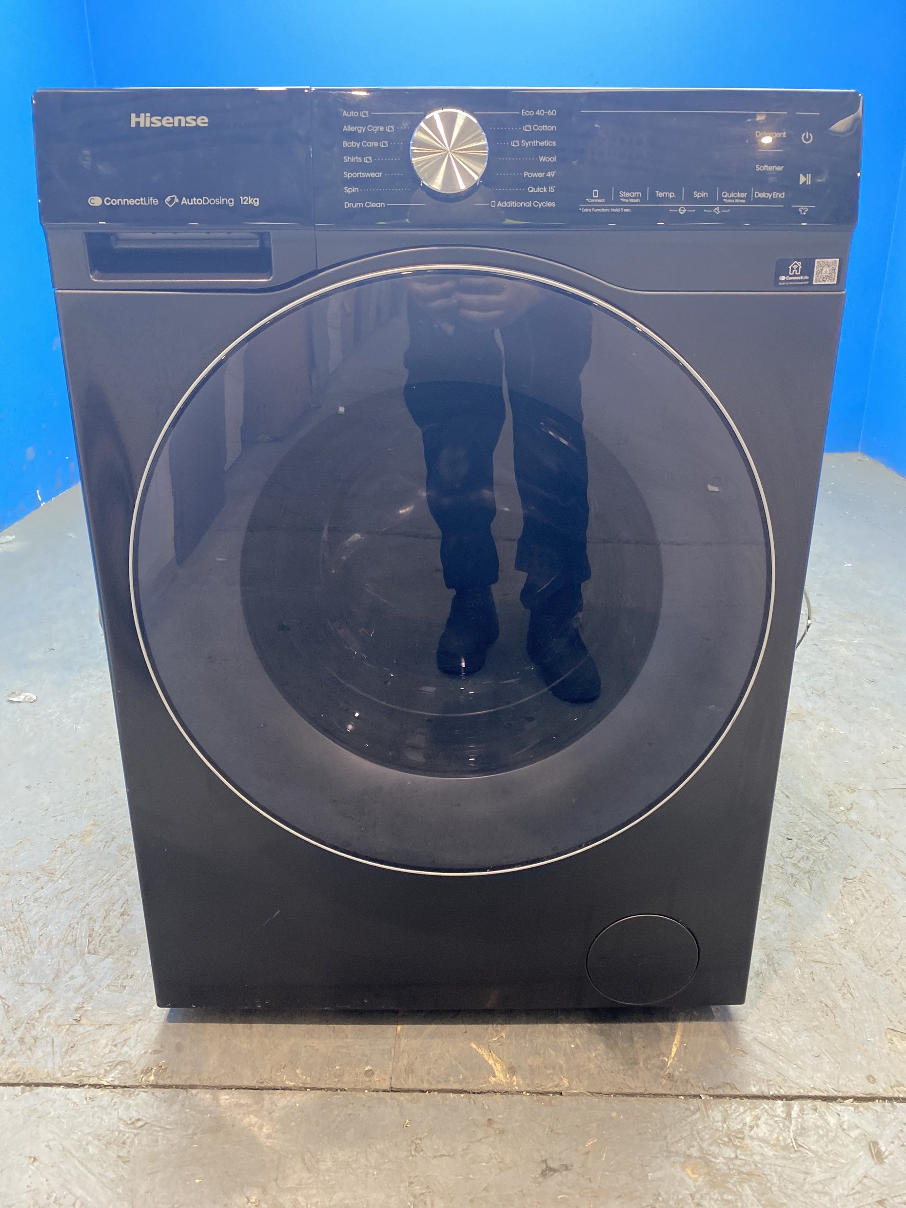 #GRC-157-224 - Hisense WF5S1245BB 12kg 1400rpm Smart Washing Machine
