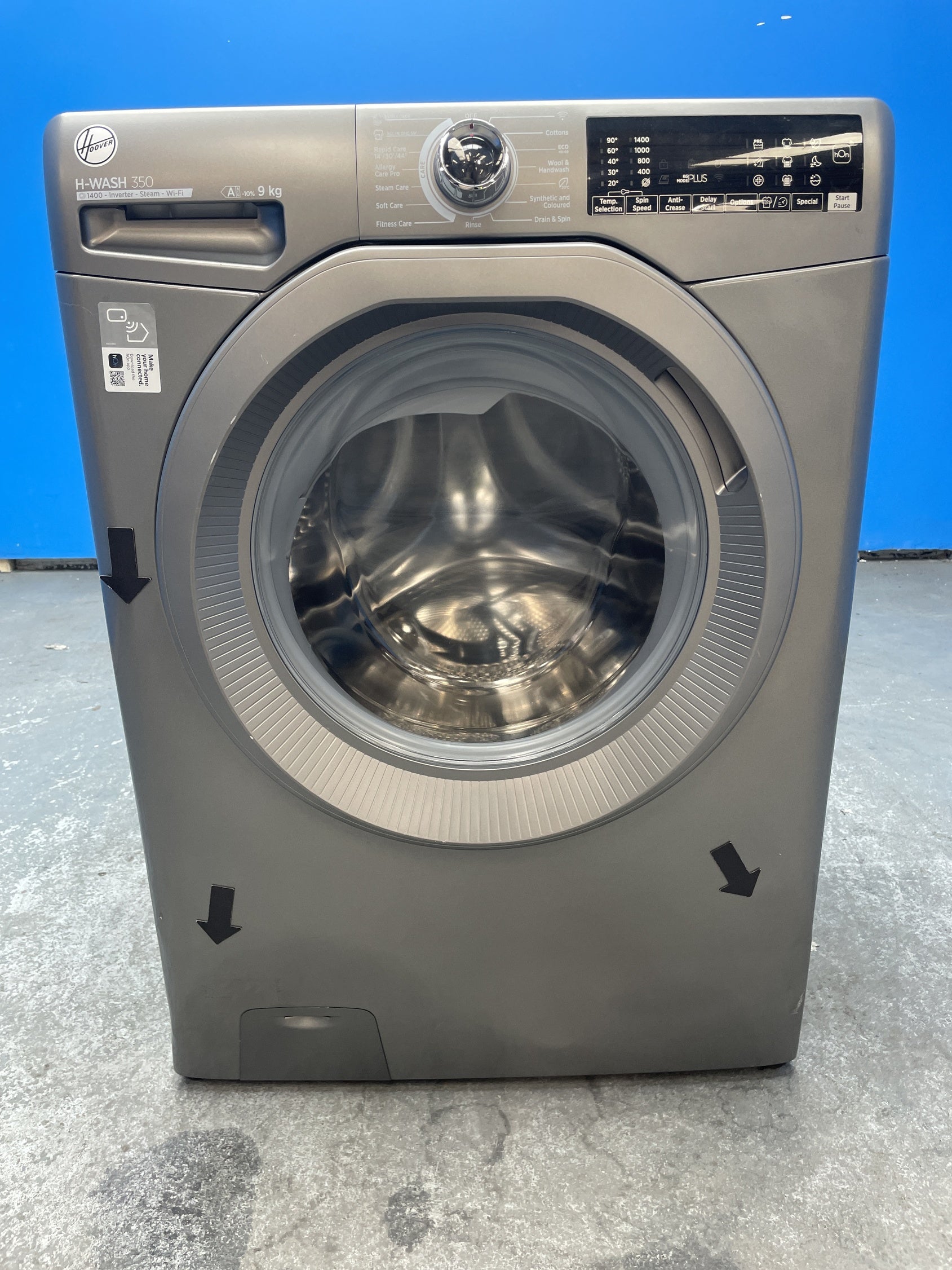 #GRC-152-255 - Hoover H3WPS496TMRR6 9kg 1400 Spin Washing Machine