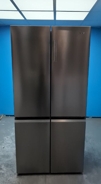 #GRC-163-415 - Haier American Style Fridge Freezer – 528L, Platinum Inox