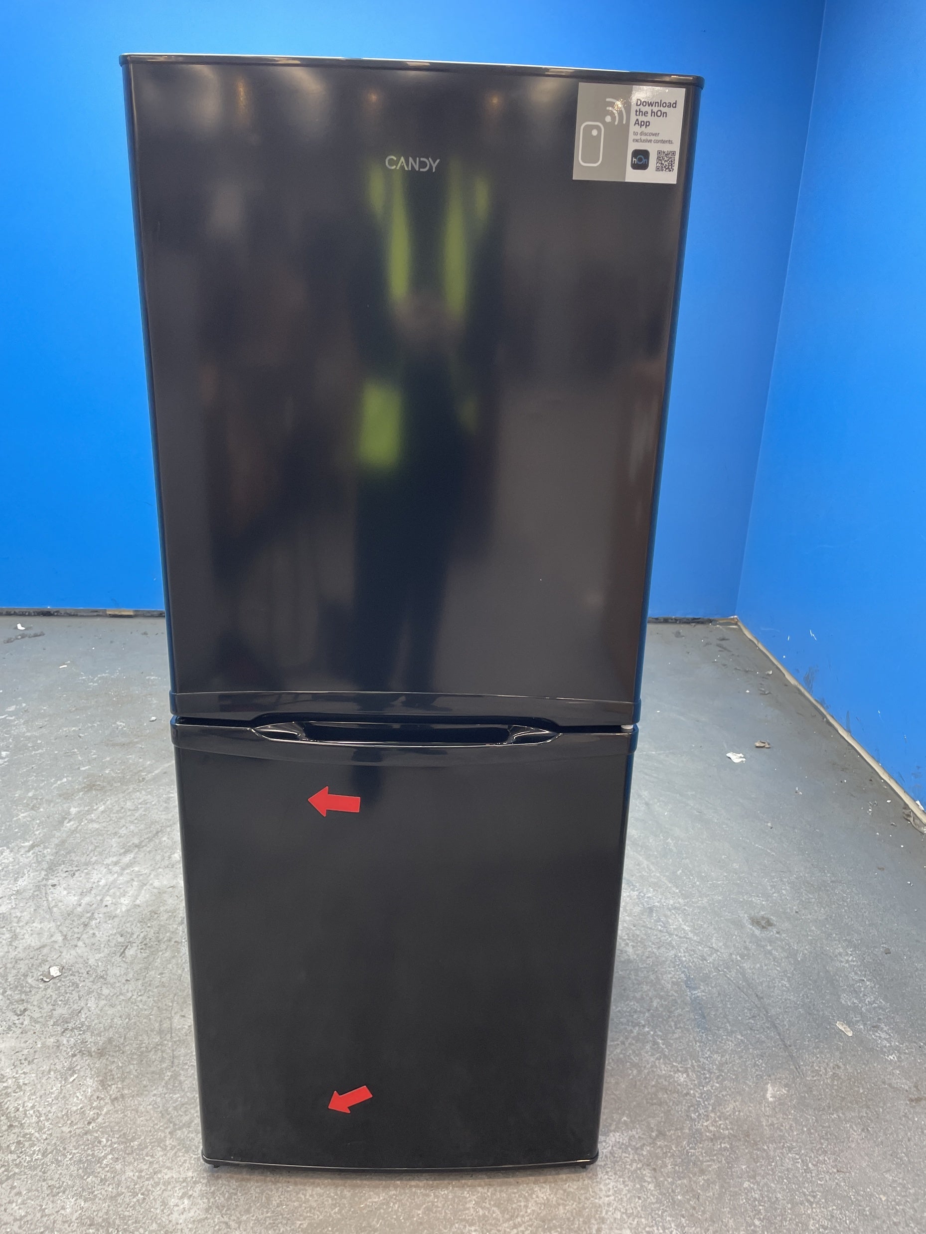#GRC-157-394 - Candy CCH1S513EBK 185 Litre Combi Fridge Freezer