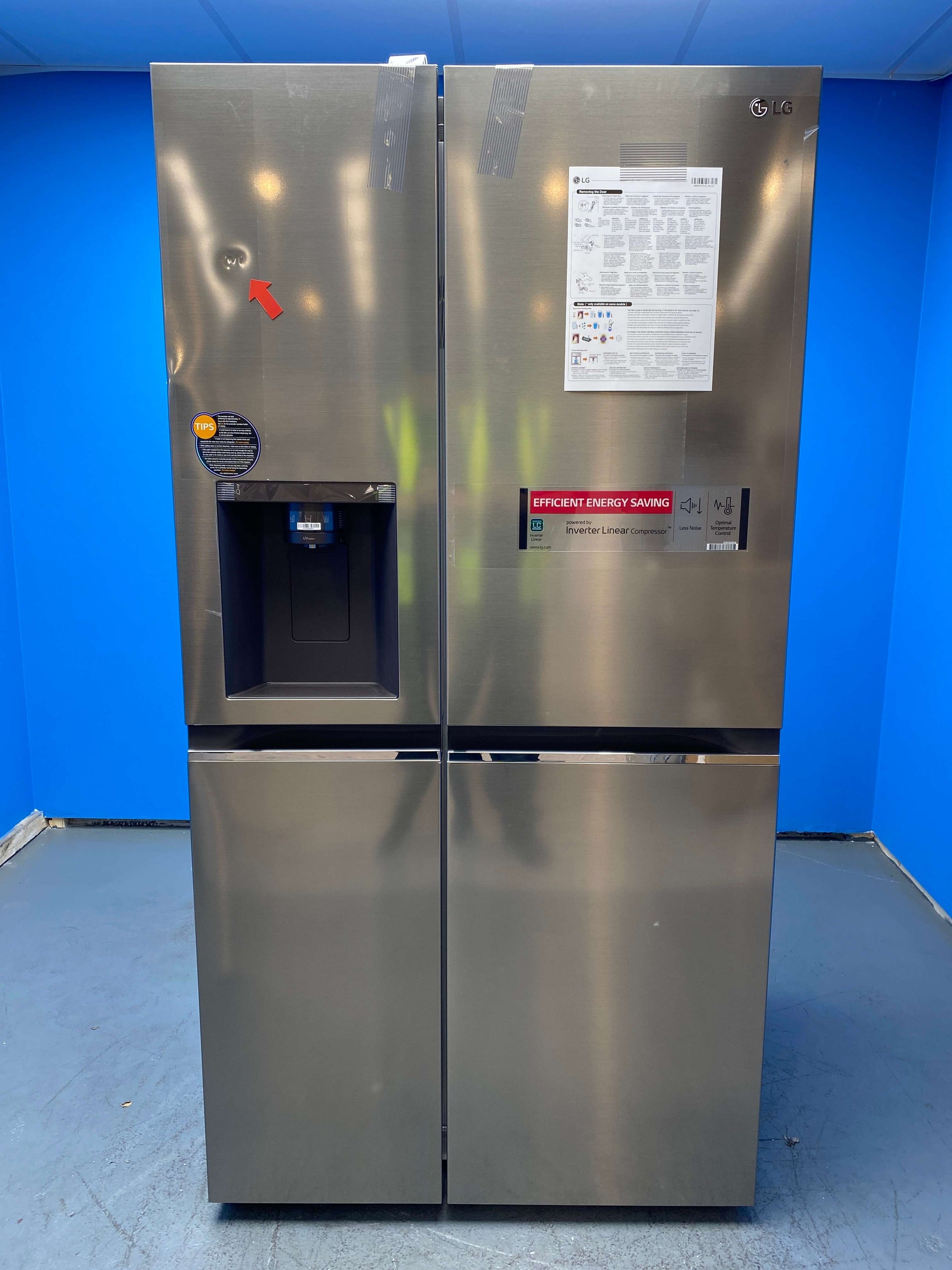 LG GSLD81PZRD 635 Litre American Style Fridge Freezer