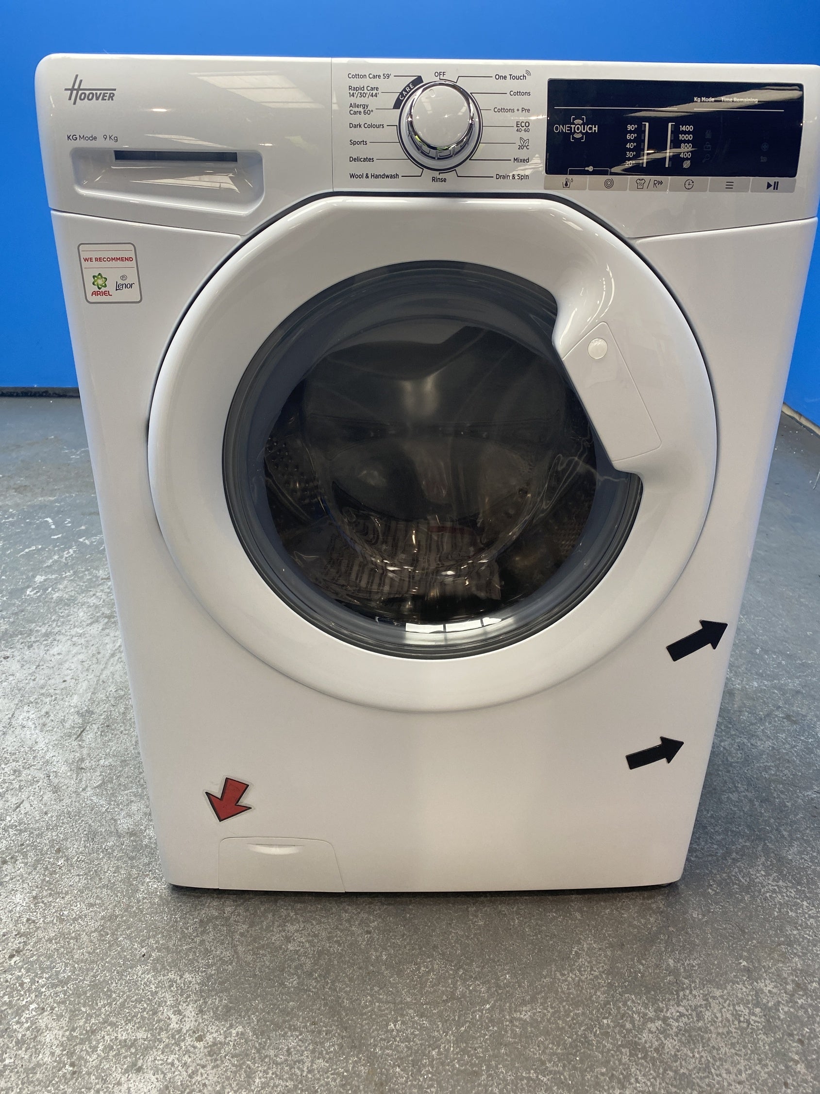 #GRC-156-978 - Hoover H-WASH 300 LITE H3W 49TA4 9kg 1400 Spin Washing Machine