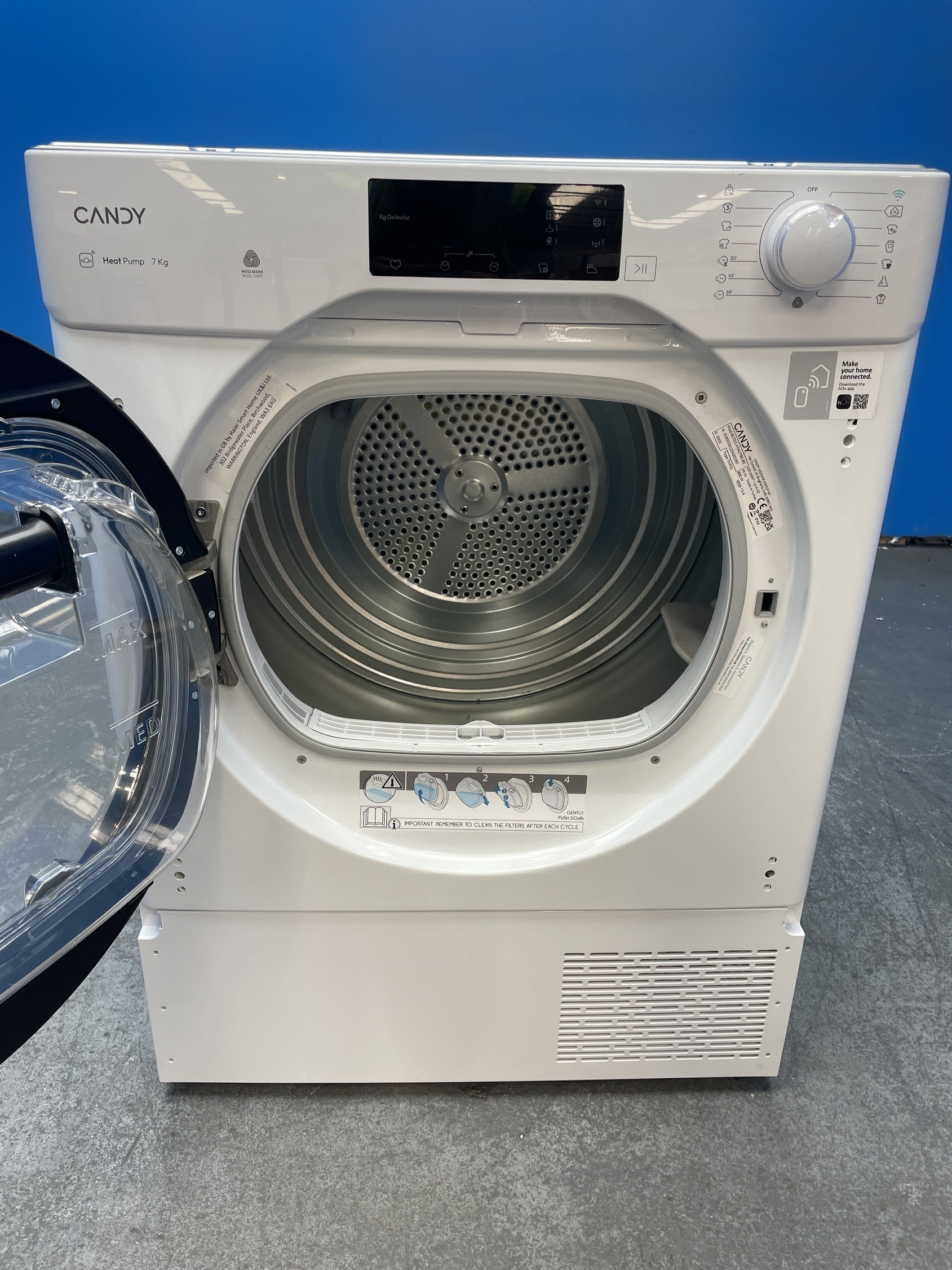 #GRC-159-564 - Candy BCTD H7A1TBE-80 Integrated Smart Heat Pump Tumble Dryer