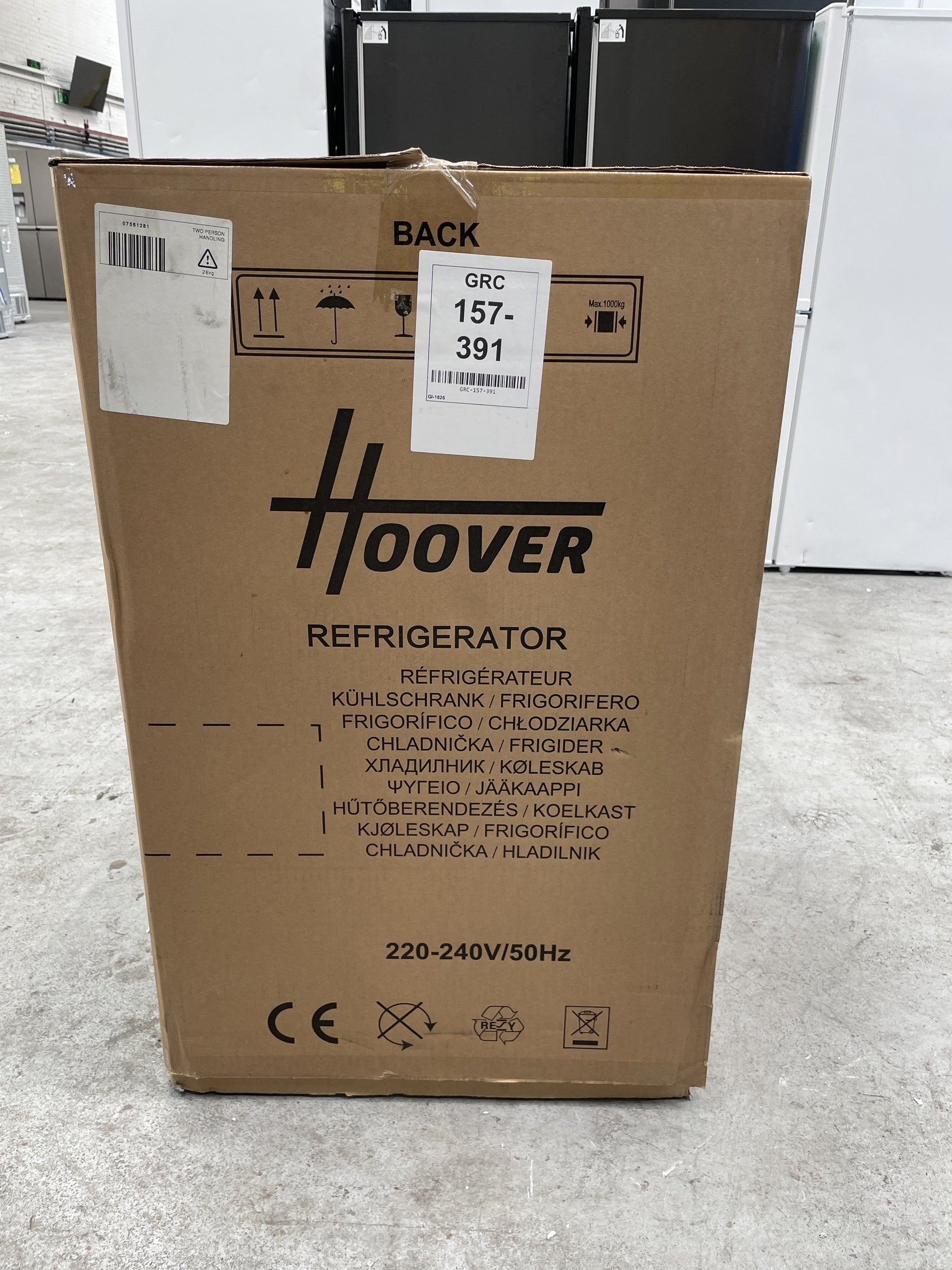 #GRC-157-391 - Hoover H-FRIDGE 300 HONLQ2S58EWK Under Counter Larder Fridge