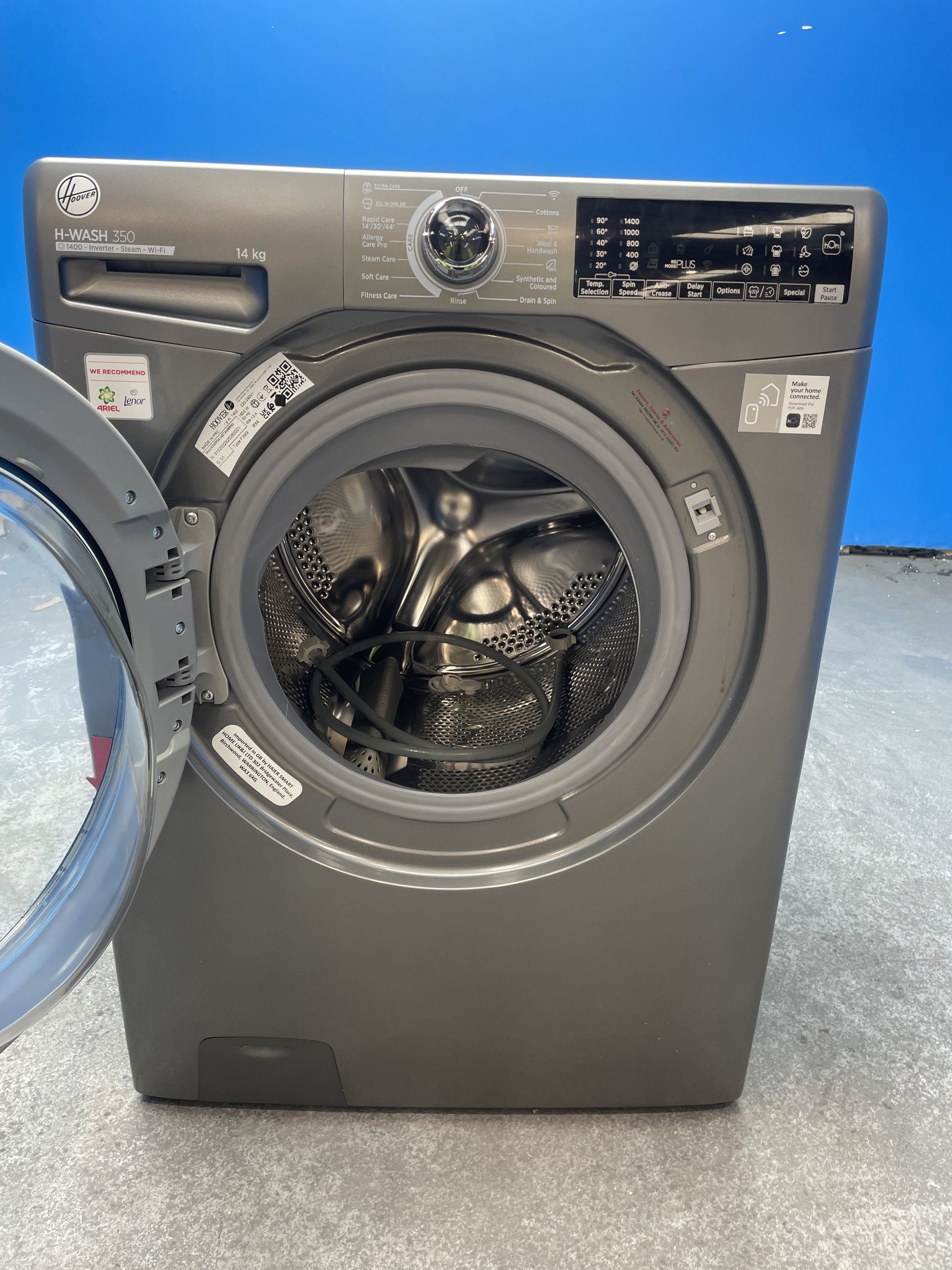#GRC-158-361 - Hoover H3WPS4146TAMBR 14kg 1400rpm Wi-Fi Washing Machine