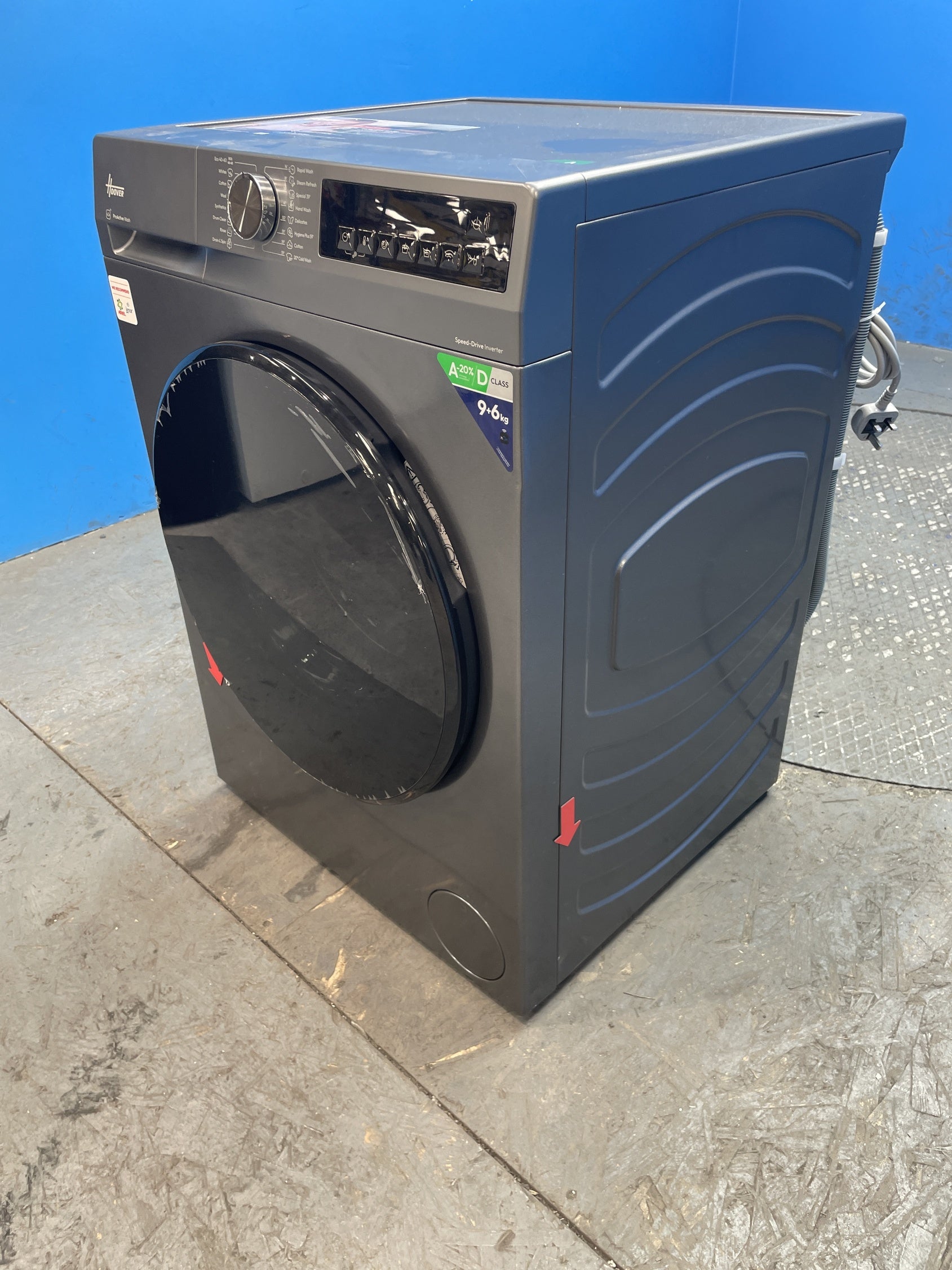#GRC-156-350 - Hoover Pro Wash Series 3 HBWR 496B8G-80 9/6kg 1400rpm Washer Dryer