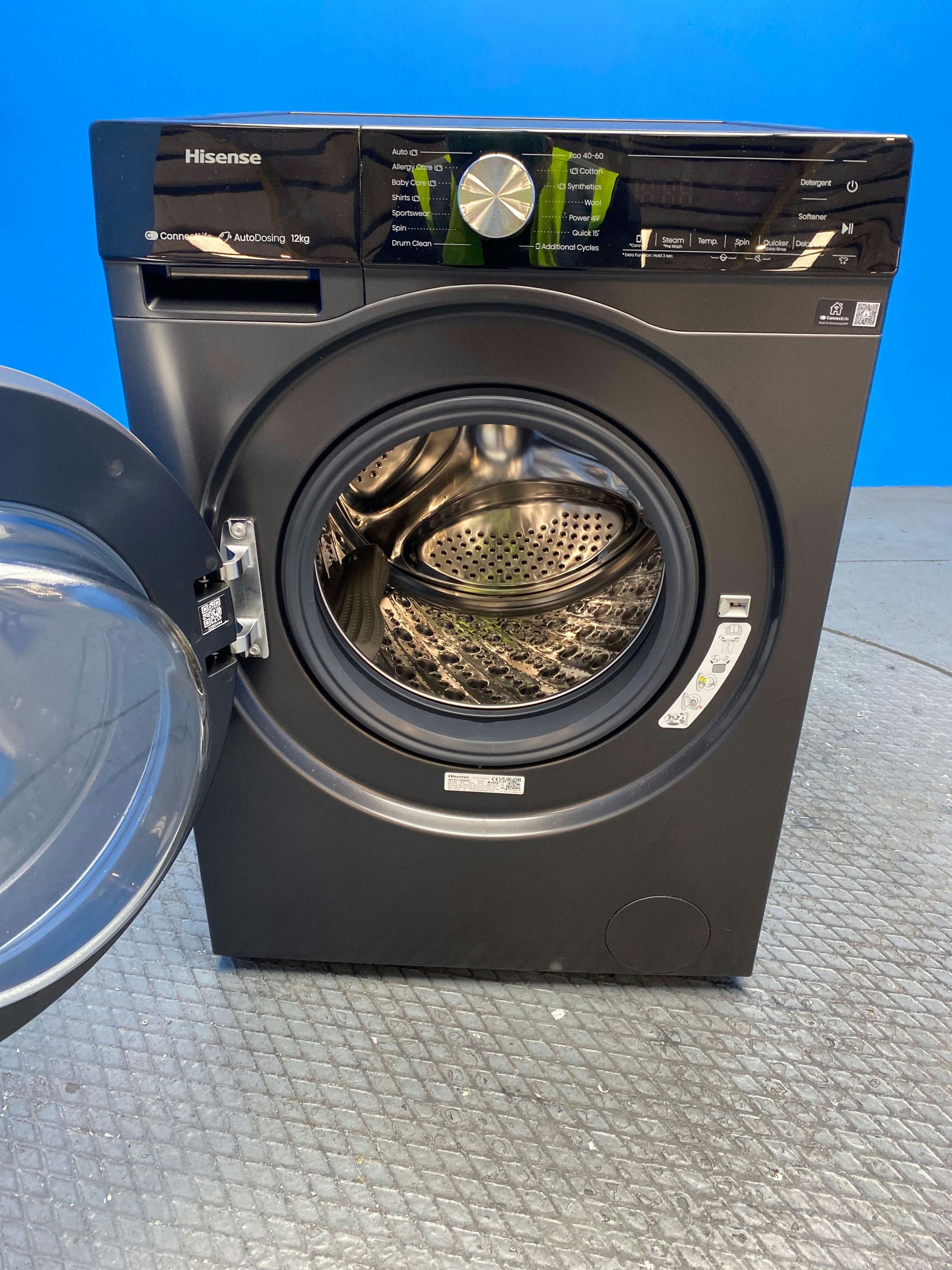 Hisense WF5S1245BB 12kg 1400 Spin Washing Machine