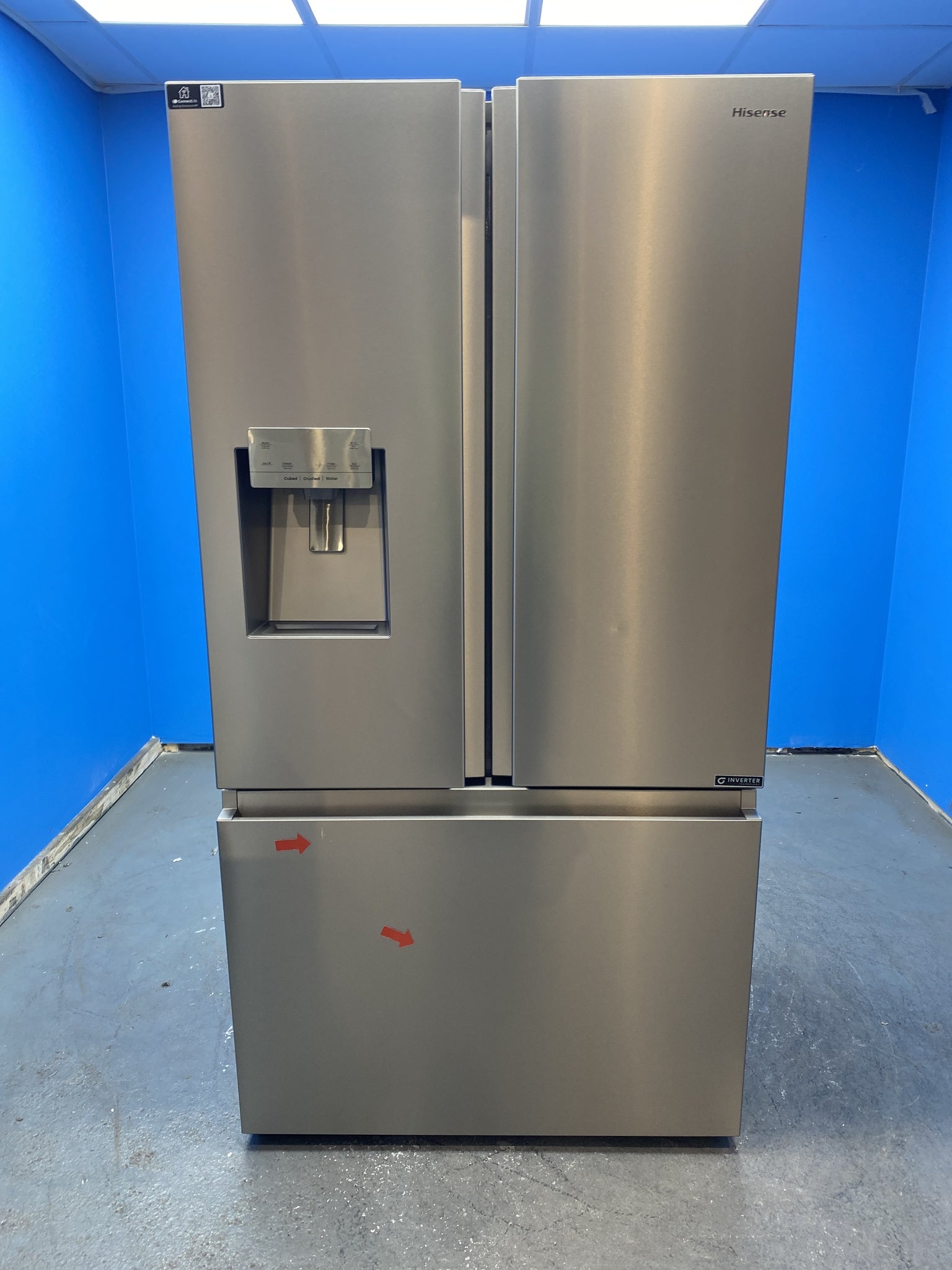 Hisense RF793N4SASE 612L French Door Fridge Freezer with Ice & Water