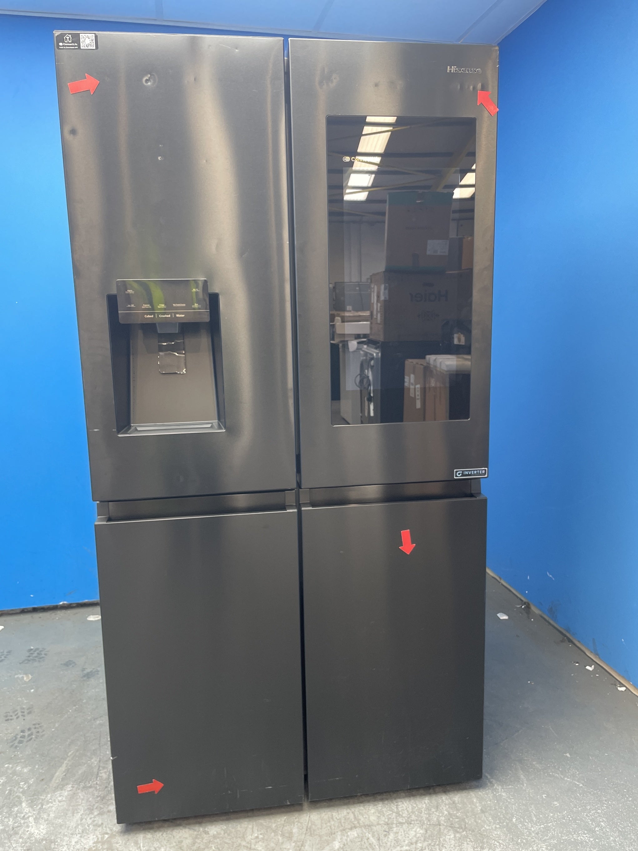 #GRC-158-072 - Hisense PureFlat RQ760N4IFE American Style Fridge Freezer