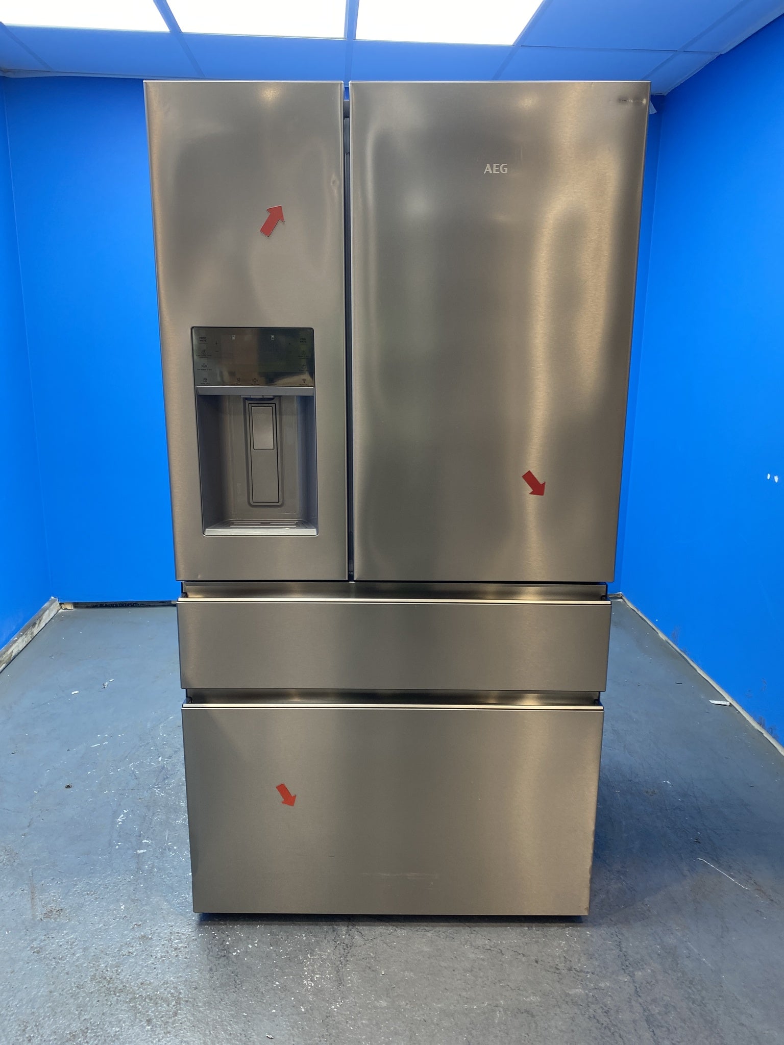 AEG 9000 Series Smart American Fridge Freezer Stainless Steel