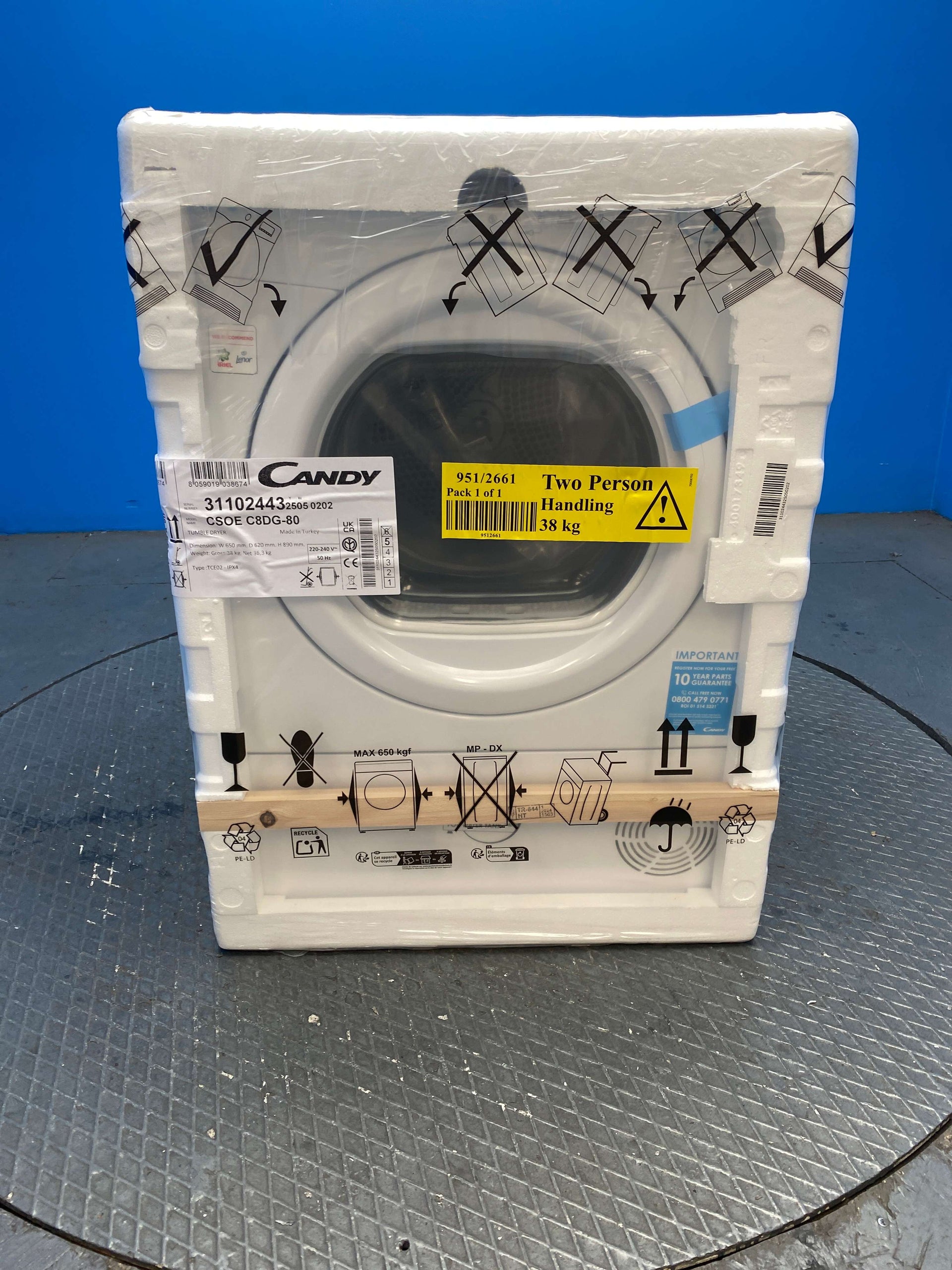 Candy CSOEC8DG 8kg Condenser Smart Tumble Dryer