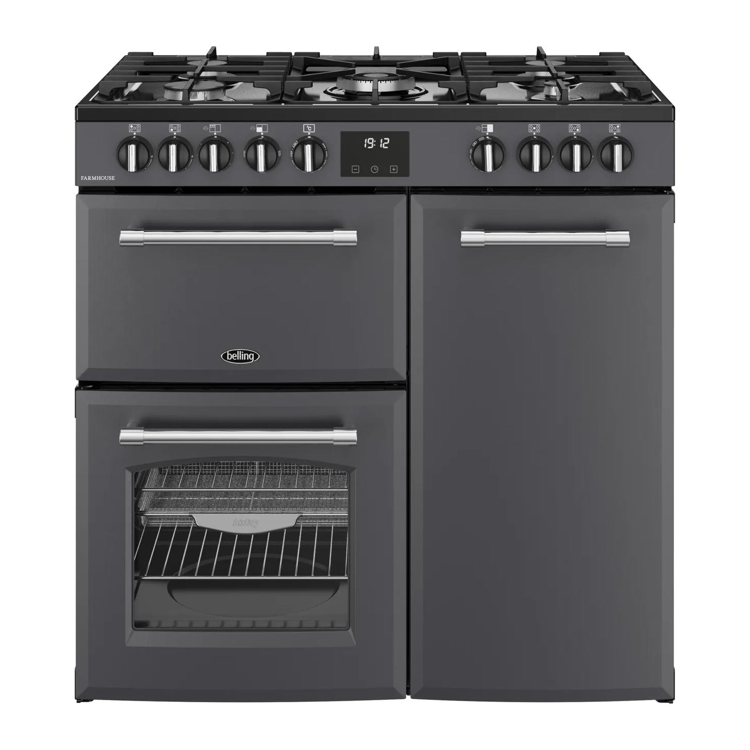 Belling Farmhouse 90cm Dual Fuel Range Cooker – 174L, 3 Ovens, AirFry – Renew 2 U
