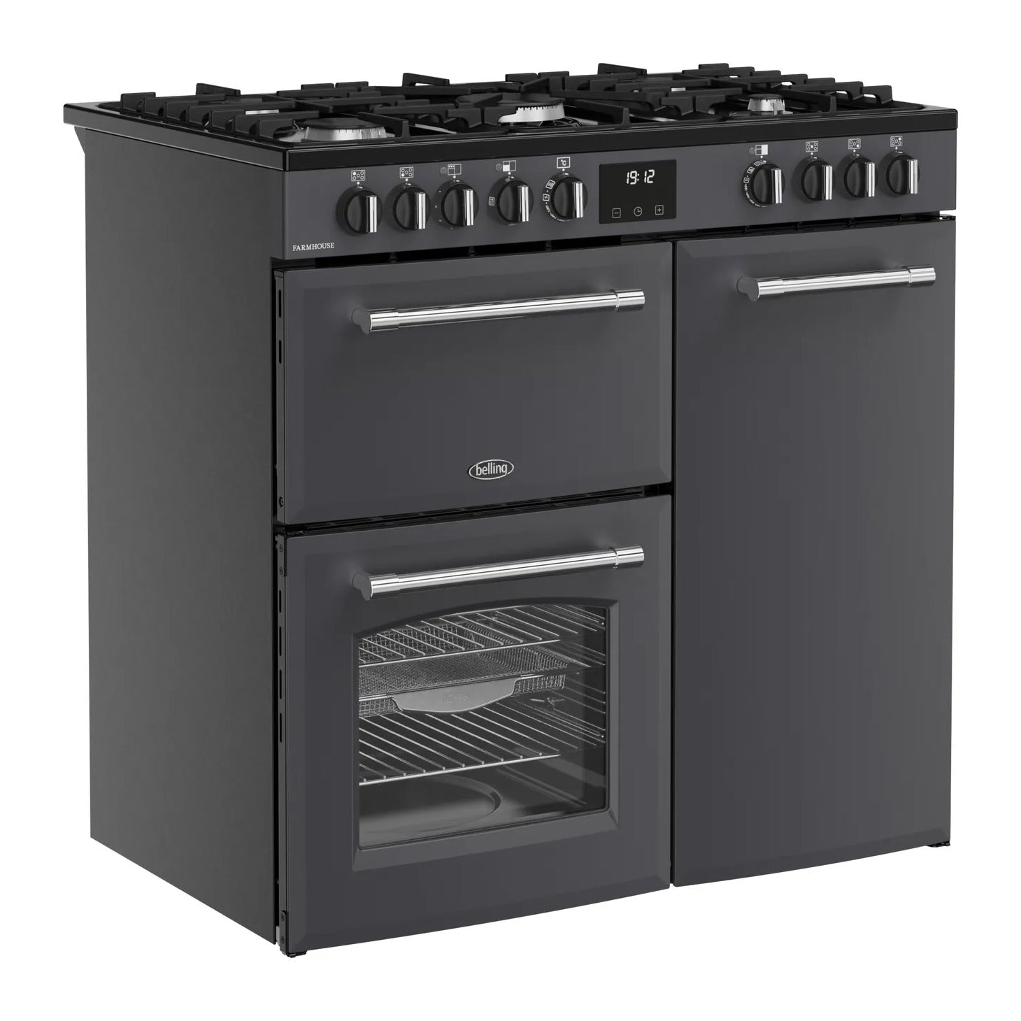 Belling Farmhouse 90cm Dual Fuel Range Cooker – 174L, 3 Ovens, AirFry – Renew 2 U