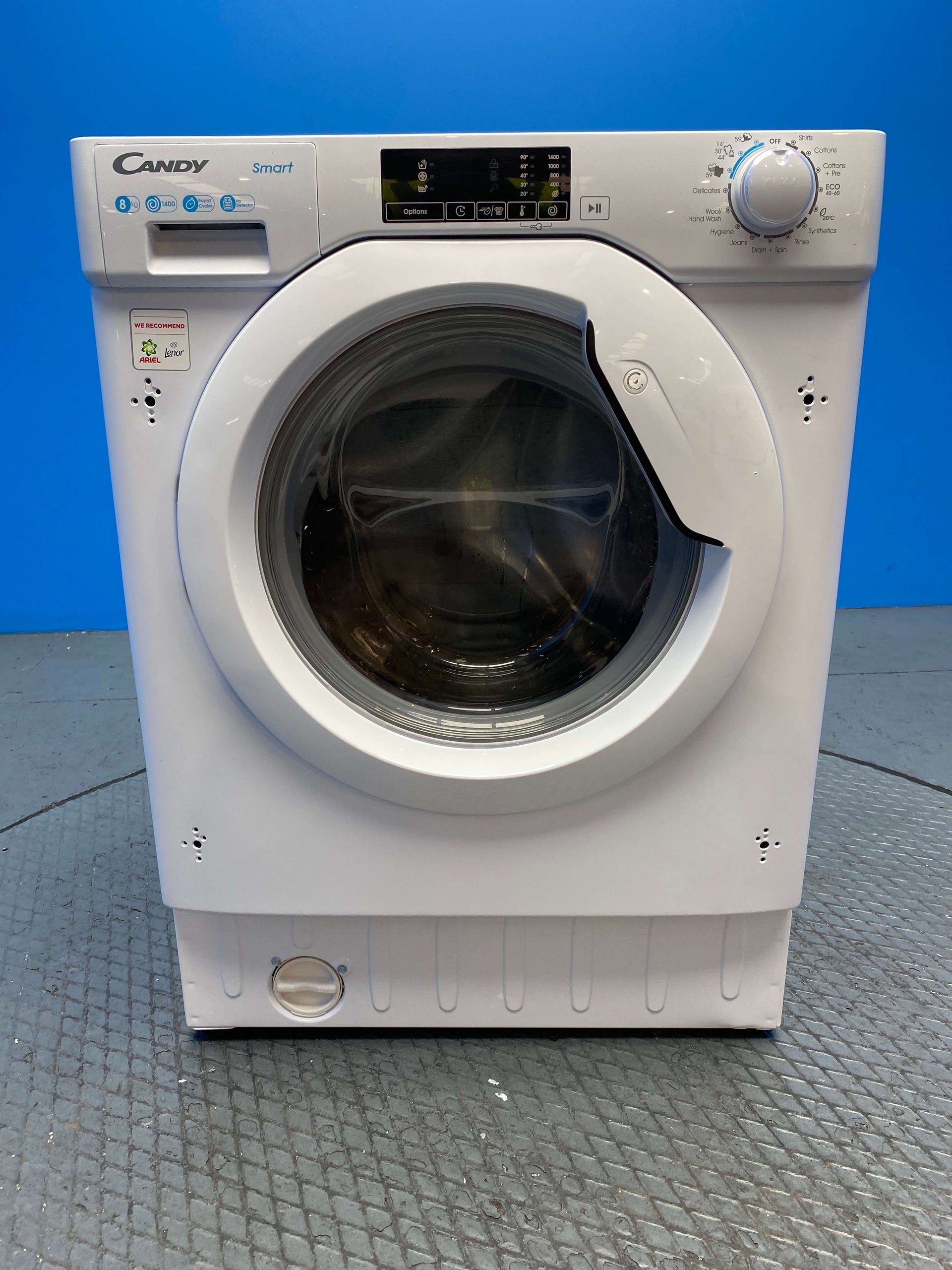 Candy CBW48D1W4 Integrated 8kg 1400 Spin Washing Machine