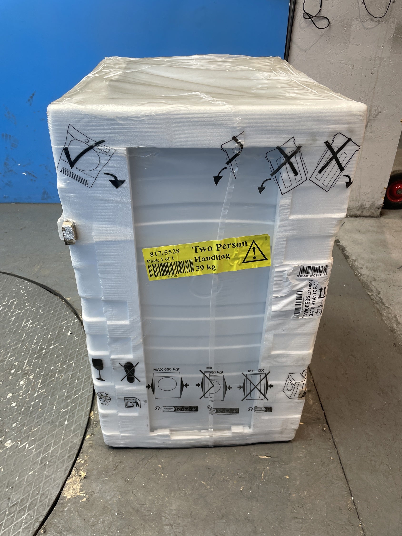 #GRC-135-114 - Hoover BATD H7A1TCE Integrated 7kg Heat Pump Tumble Dryer