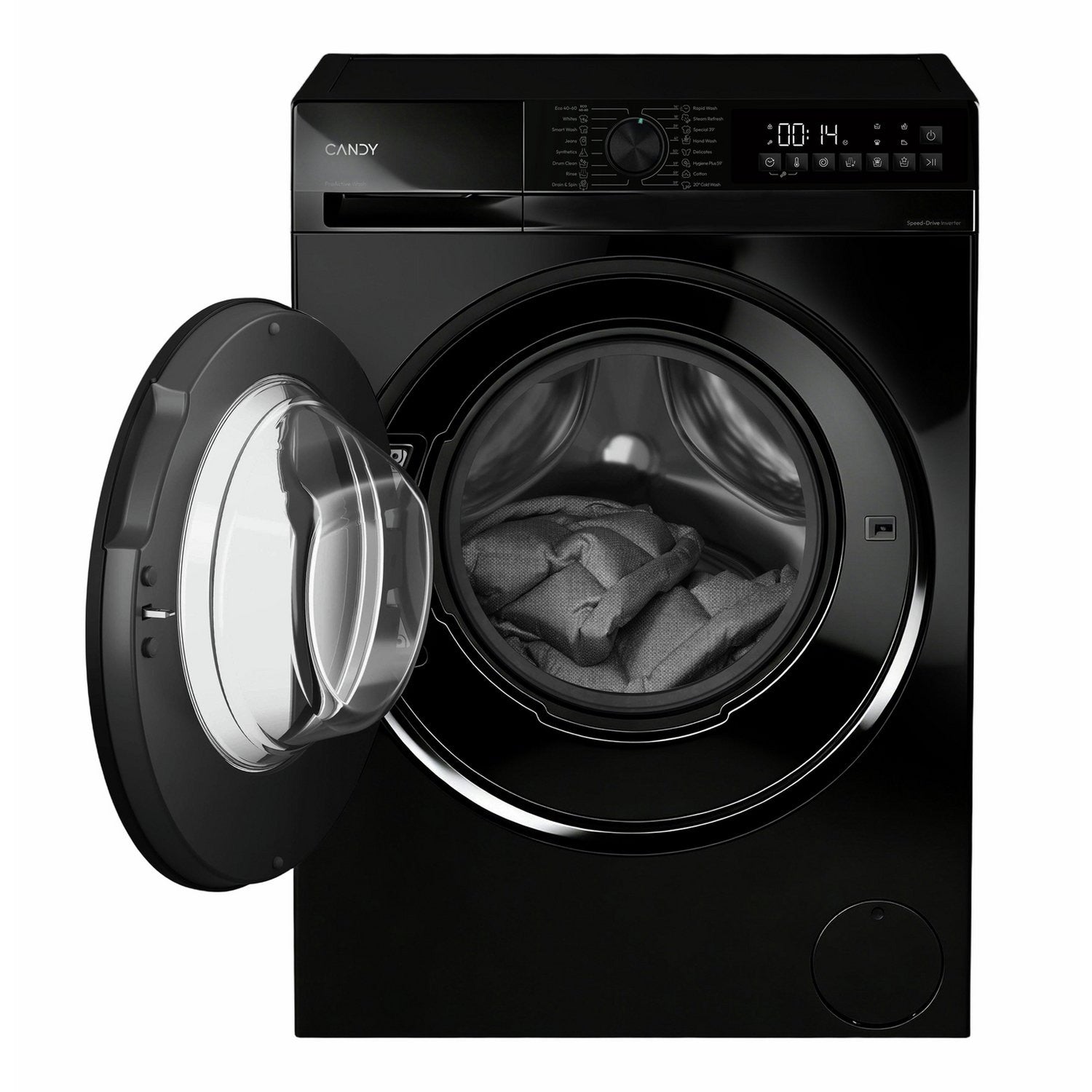 Candy Quick Pro 10kg 1400rpm Washing Machine – Inverter Motor, 8 Quick Cycles, Black – Renew 2 U