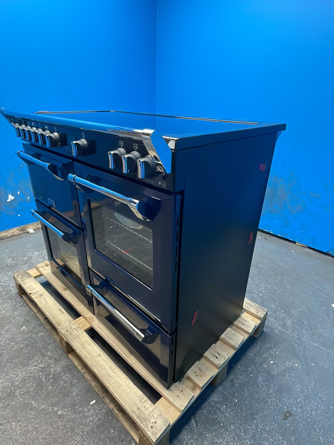 #GRC-164-332 - Stoves Richmond Deluxe 100cm Electric Range Cooker – Quad Oven, 5 Zone Induction Hob, AirFry, Midnight Blue