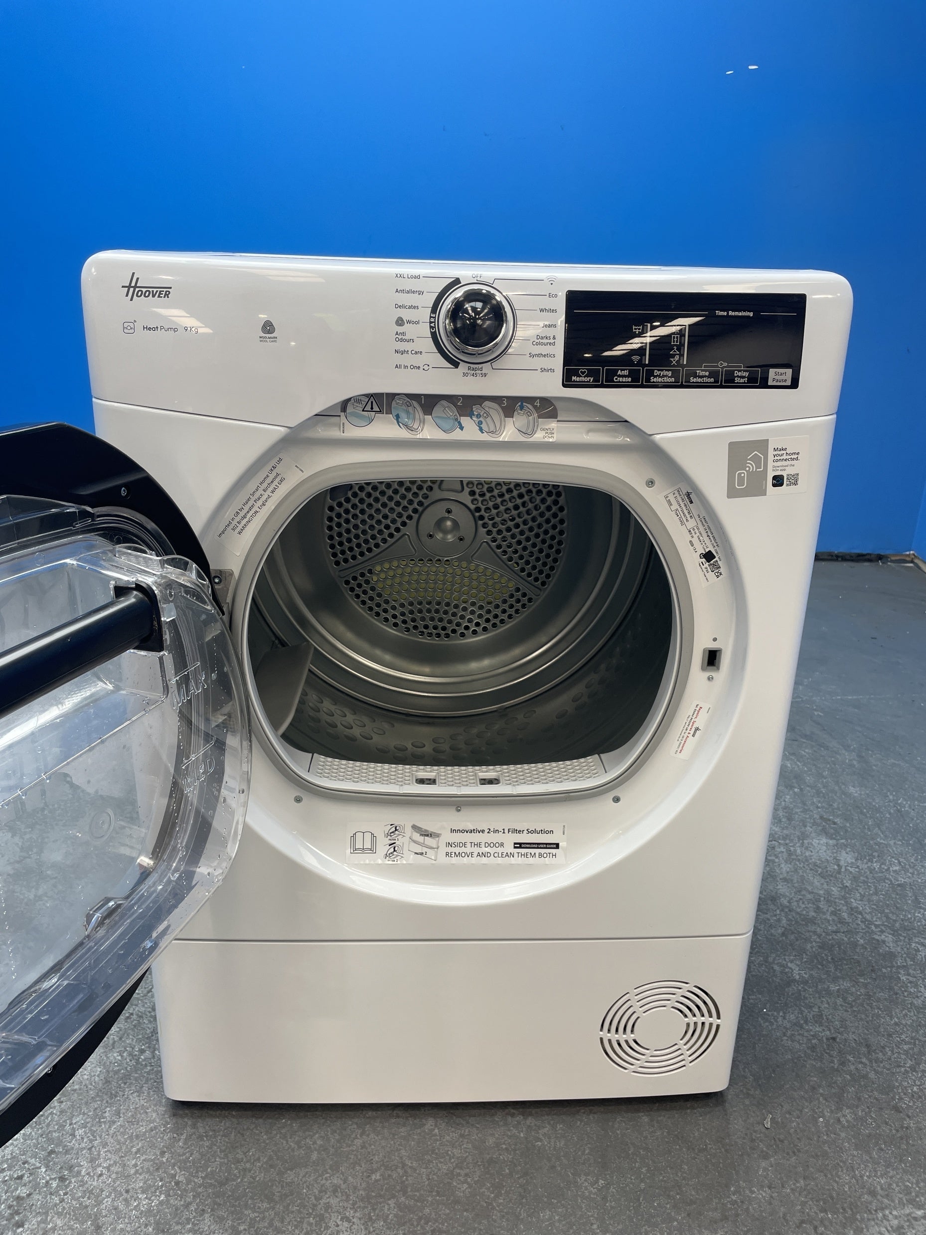 #GRC-160-025 - Hoover H-DRY 350 HRE H9N2TBE-80 9kg Heat Pump Tumble Dryer