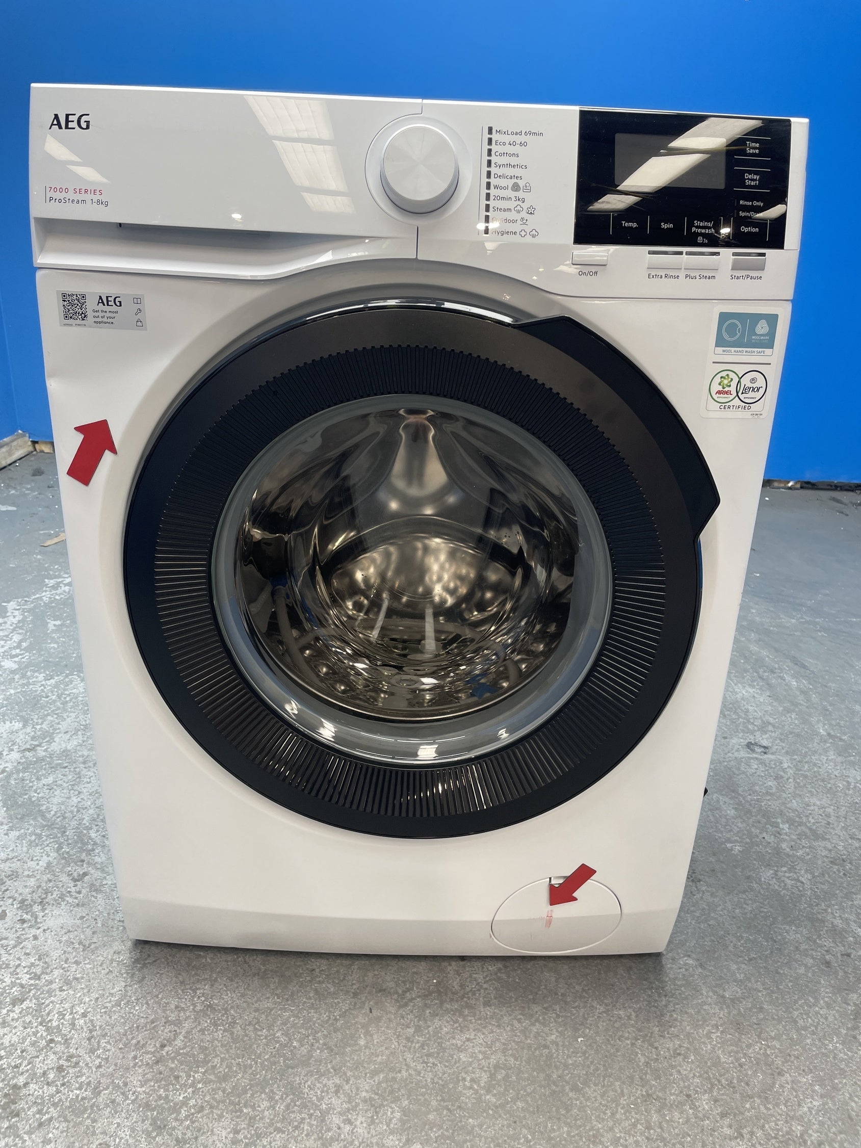 #GRC-158-277 - AEG LFR71864B 8kg 1600rpm ProSteam Washing Machine