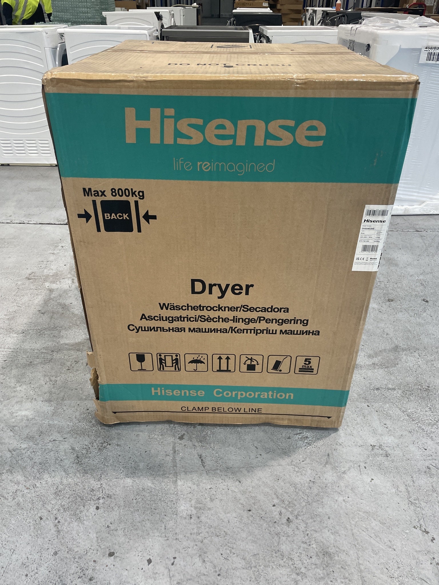 #GRC-145-174 - Hisense DH5S902BB 9kg Heat Pump Tumble Dryer