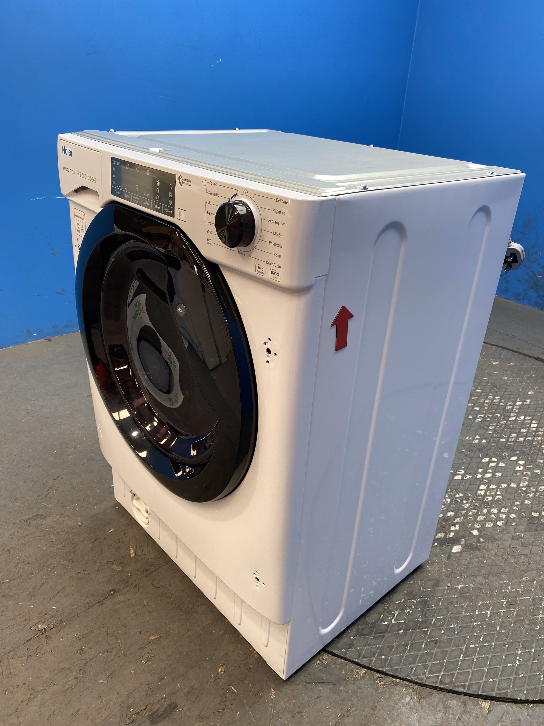 #GRC-155-779 - Haier HWQ90B416FWB Series 4 Integrated 9kg 1600 Spin Washing Machine