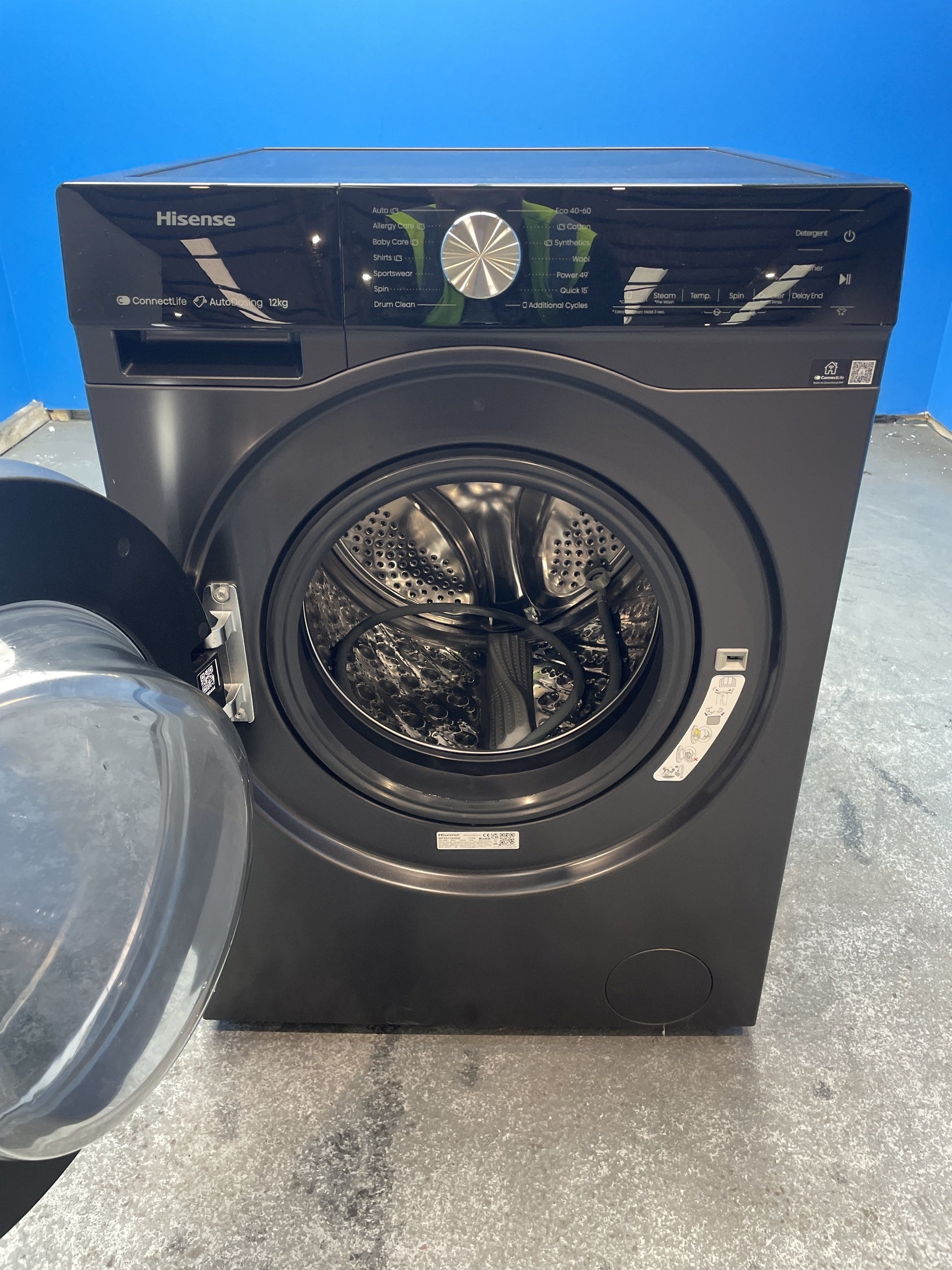 #GRC-136-305 - Hisense WF5S1245BB 12kg 1400rpm Smart Washing Machine