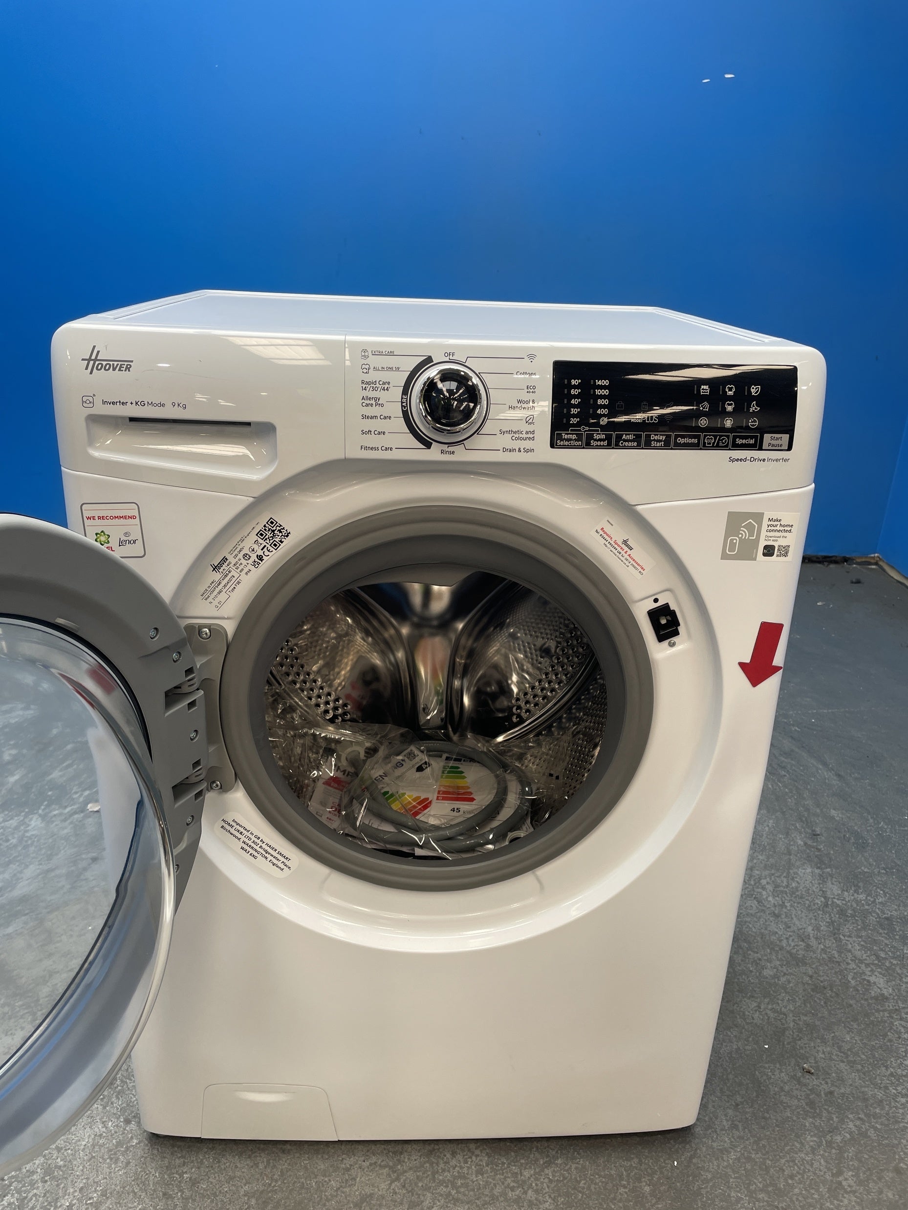 #GRC-158-635 - Hoover H3WPS496TAMB6 9kg 1400 Spin Washing Machine