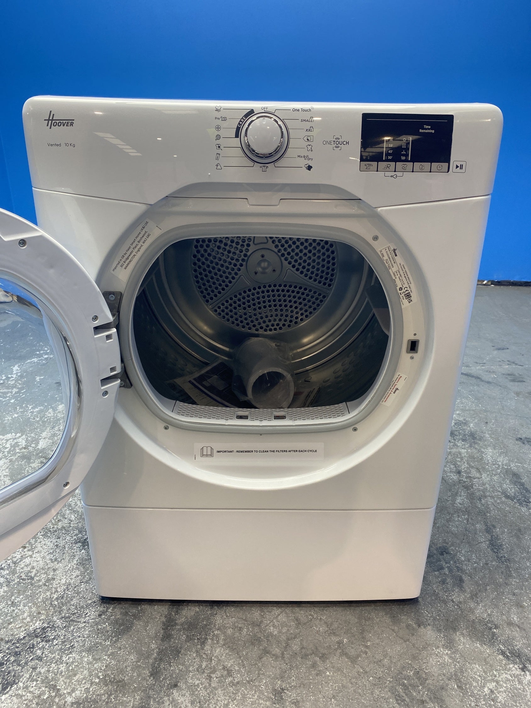 #GRC-152-076 - Hoover HLE V10DG-80 10kg Vented Tumble Dryer