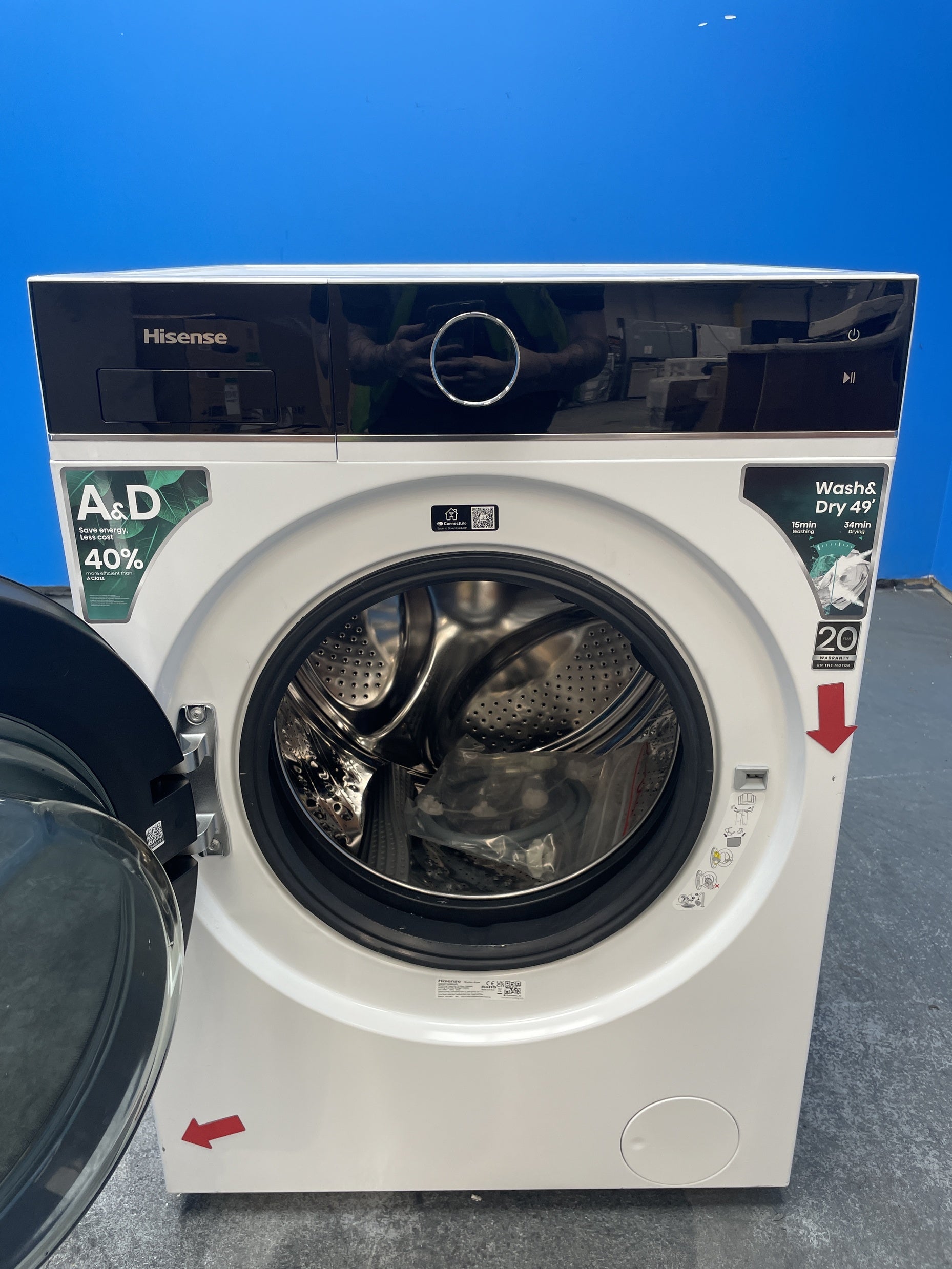 #GRC-143-444 - Hisense WD5I1245BWR 5i Series 12/8kg 1400rpm Washer Dryer