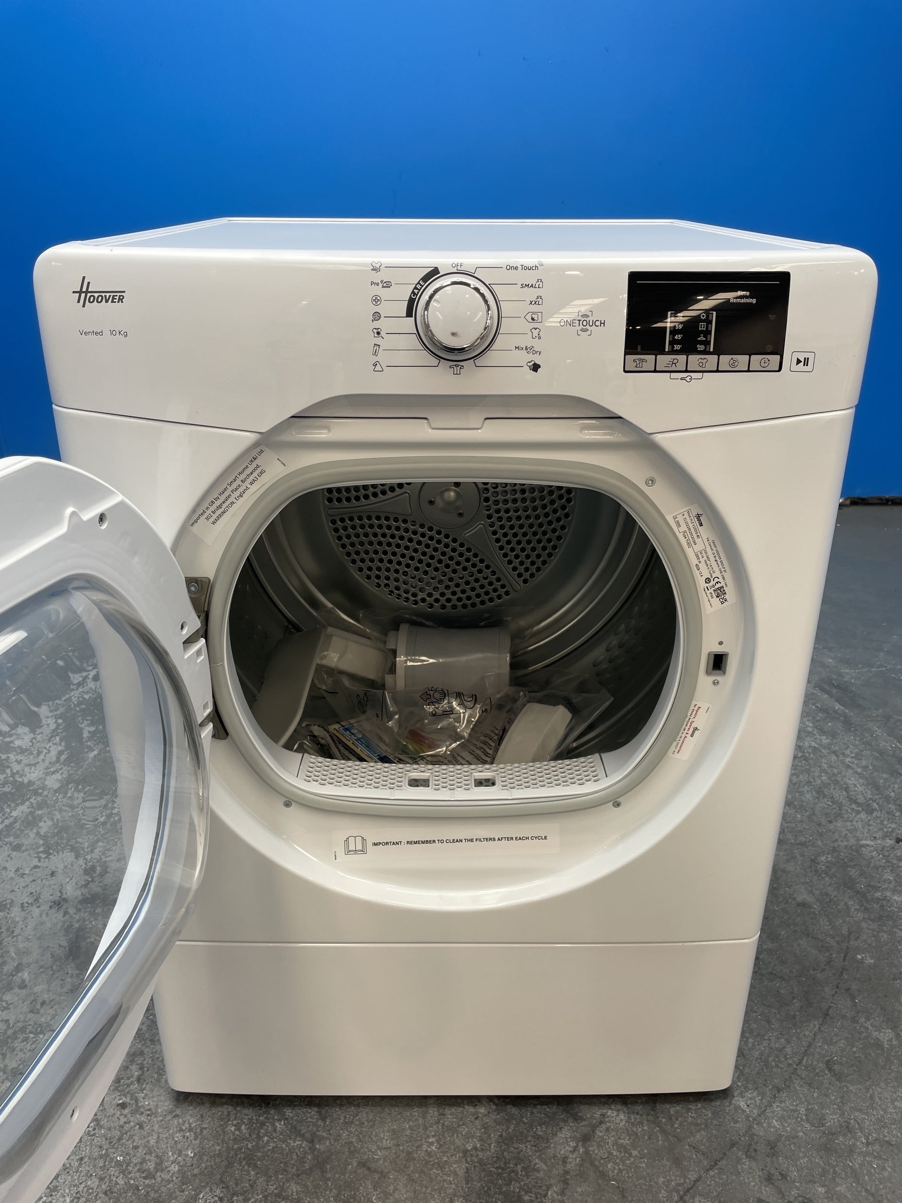#GRC-160-370 - Hoover HLE V10DG-80 10kg Vented Tumble Dryer