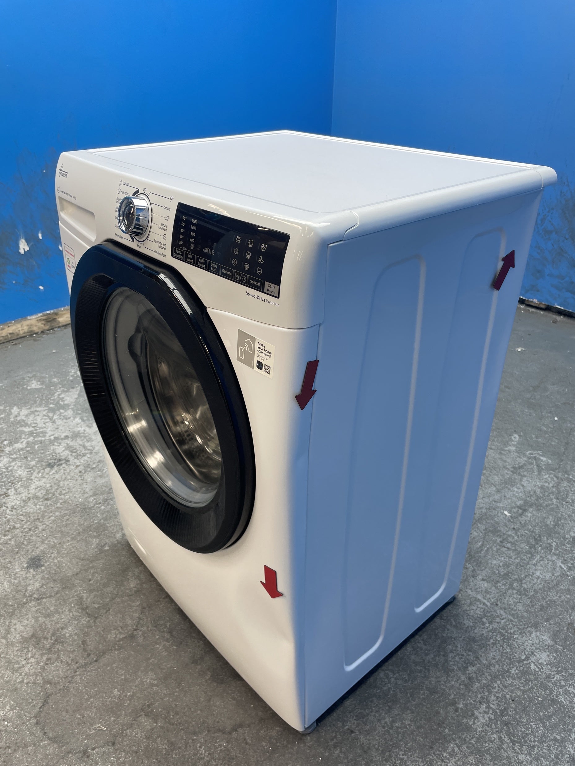 #GRC-160-069 - Hoover H3WPS696TAMB6-80 H-WASH 350 9kg 1600rpm Washing Machine