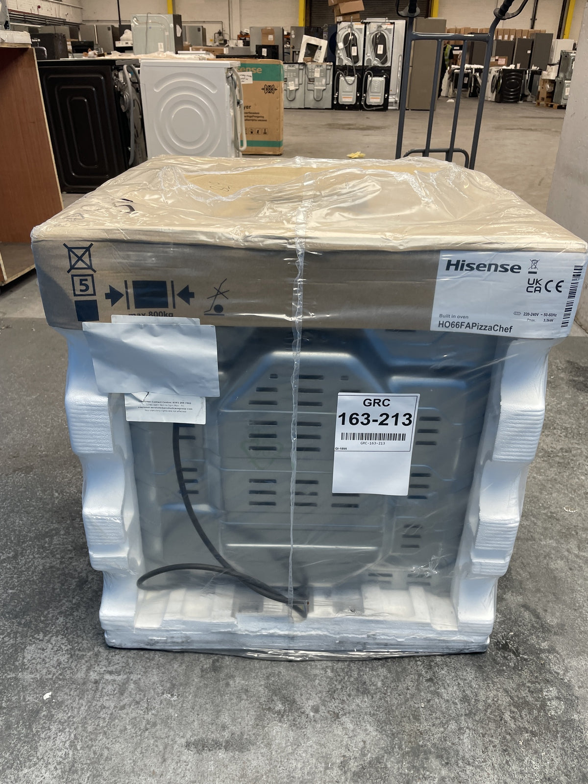 #GRC-163-213 - Hisense Hi6 BlackLine HO66FAPizzaChef Pyrolytic Smart Oven