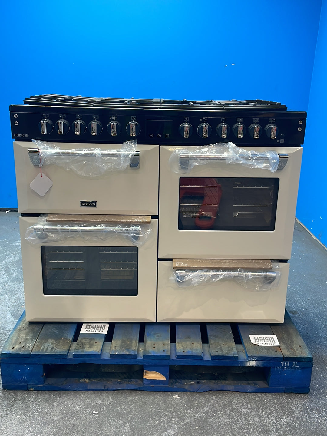 #GRC-164-447 - Stoves Richmond 110cm Quad Oven Dual Fuel Range Cooker – 196L, AirFry, Cream