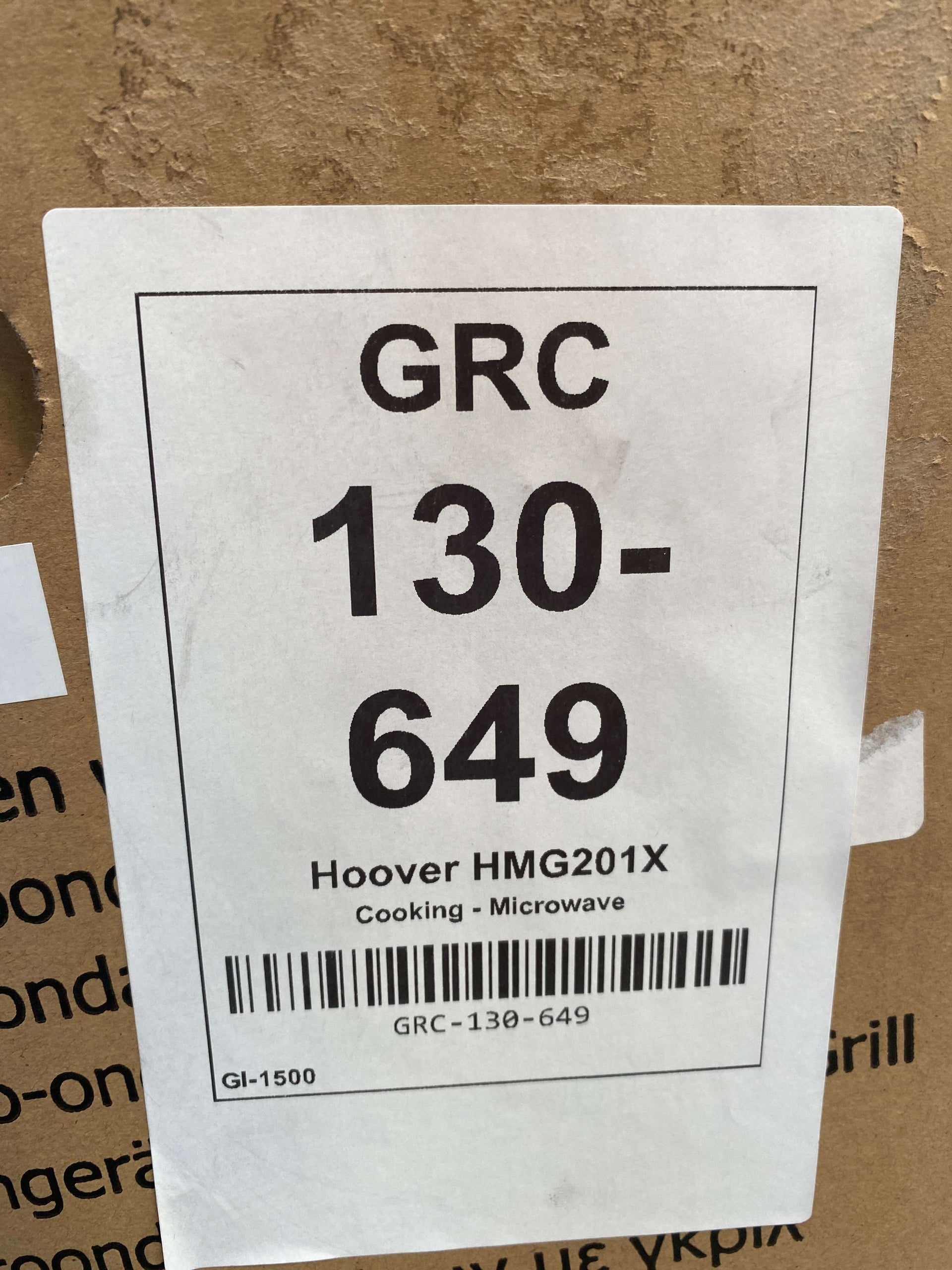 Hoover HMG201X Built-in 20 Litre 1000W Microwave with Grill