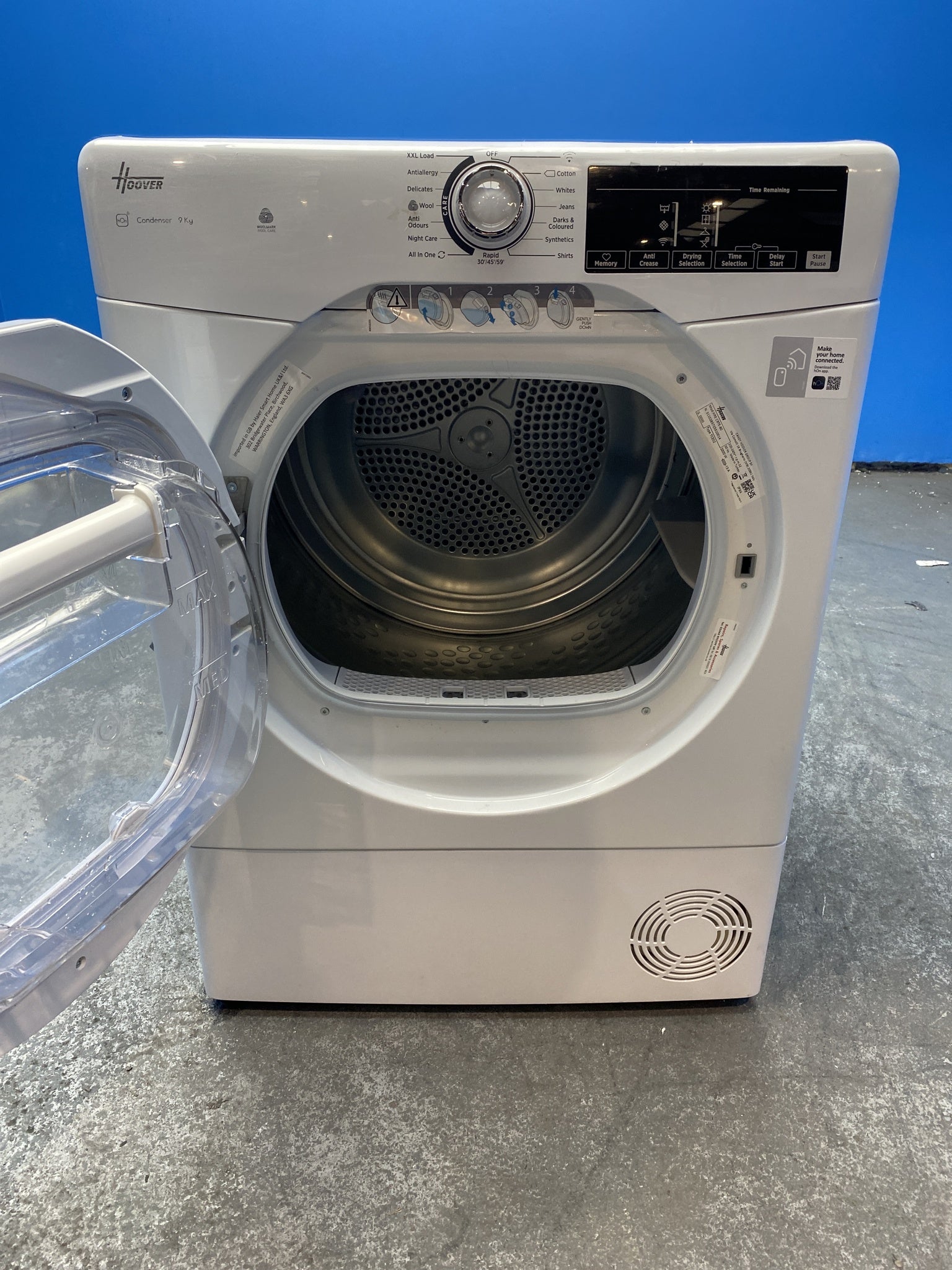 #GRC-145-033 - Hoover HRE C9TE-80 9kg Condenser Tumble Dryer with Wi-Fi