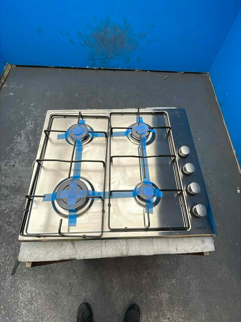 #GRC-160-493 - Hoover HHW6LK3X 60cm 4-Burner Stainless Steel Gas Hob