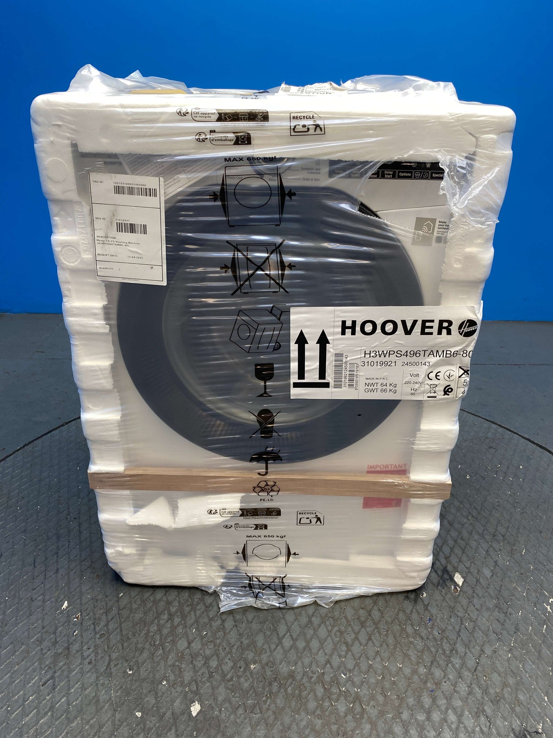 Hoover H3WPS496TAMB6 9kg 1400 Spin Washing Machine