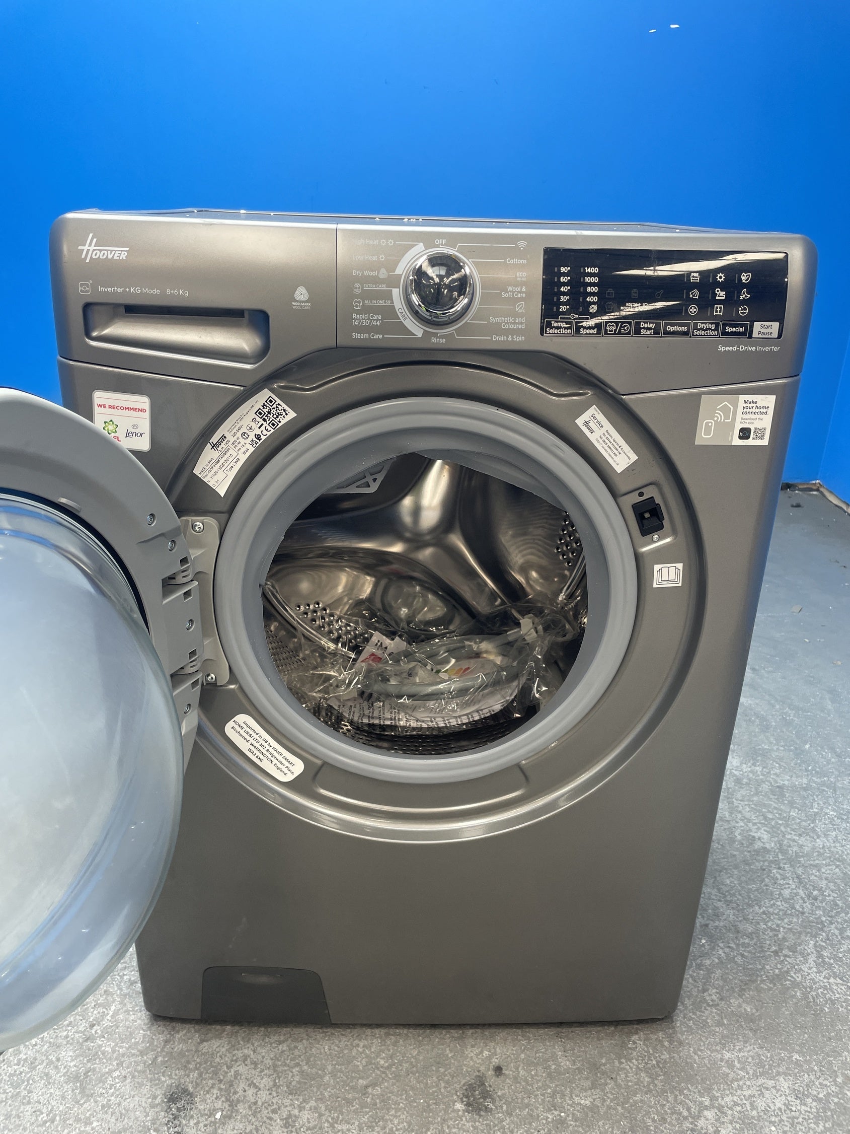 #GRC-159-593 - Hoover H3DPS4866TAMBR80 WiFi Enabled 8/6kg 1400rpm Washer Dryer