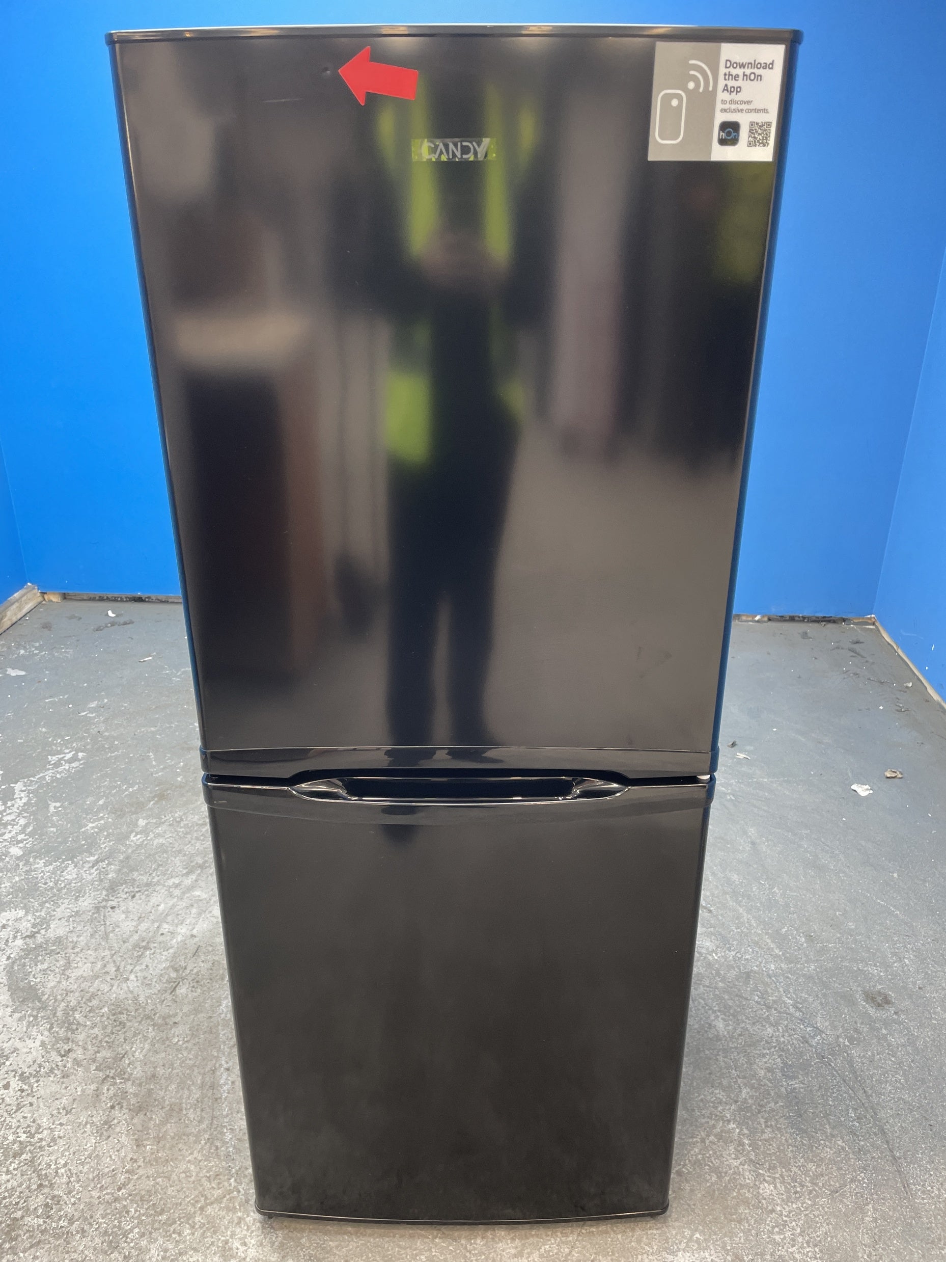 #GRC-157-392 - Candy CCH1S513EBK 185 Litre Combi Fridge Freezer